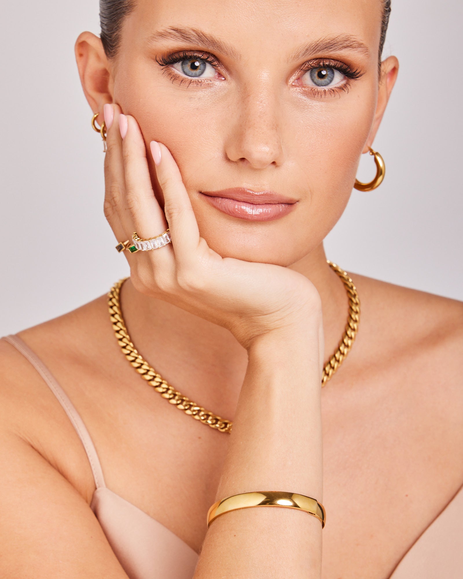 Essentials Shiny Hinged Bangle | Zoe Olivia Jewellery Australia
