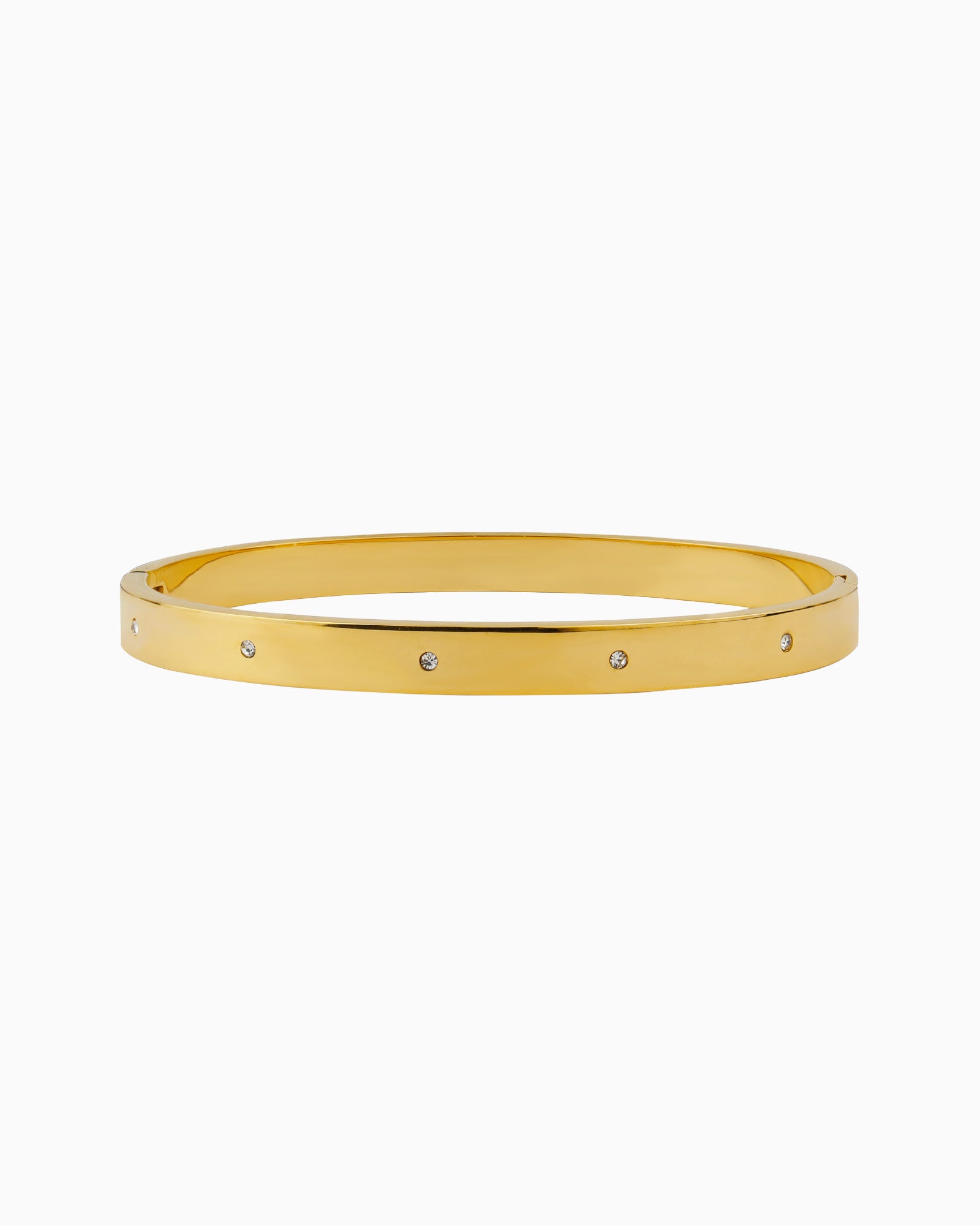 Classic Cubic Zirconia Hinged Bangle