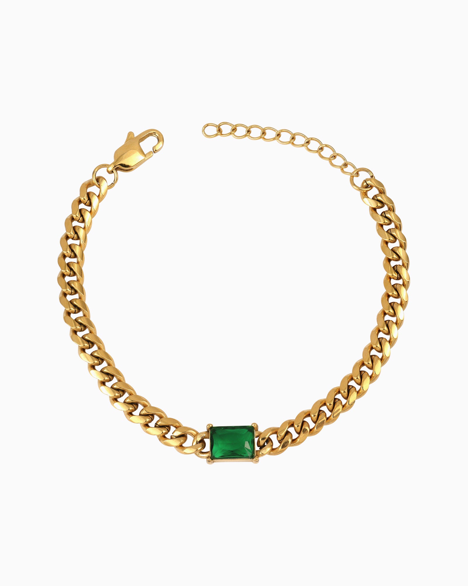 Aurora Cubic Zirconia Curb Link Bracelet
