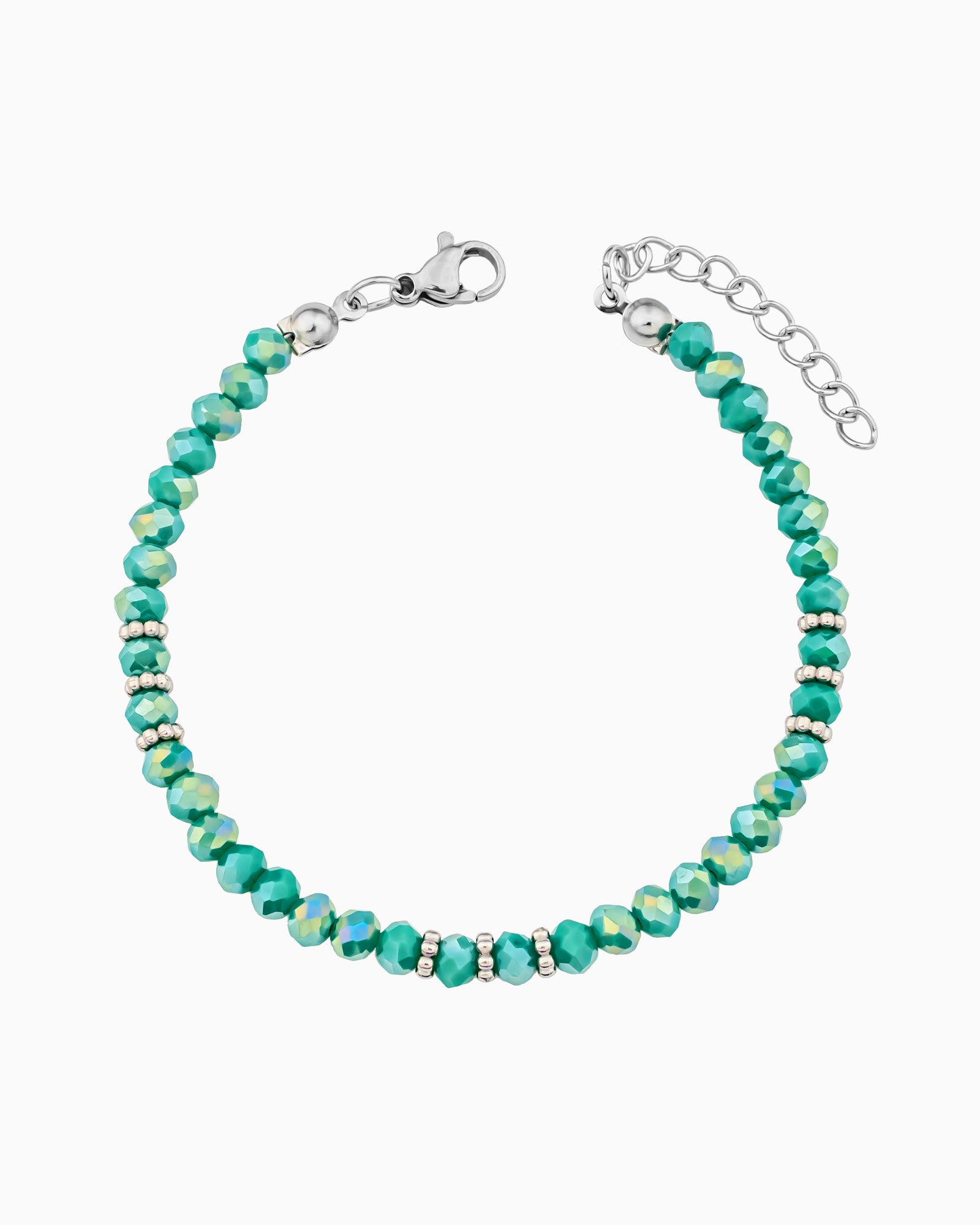 Solara Turquoise & Silver Beaded Bracelet | Zoe Olivia Jewellery Australia