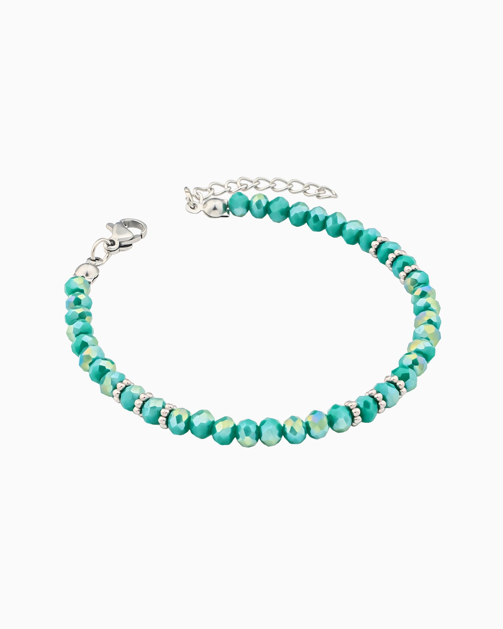 Solara Turquoise & Silver Beaded Bracelet | Zoe Olivia Jewellery Australia
