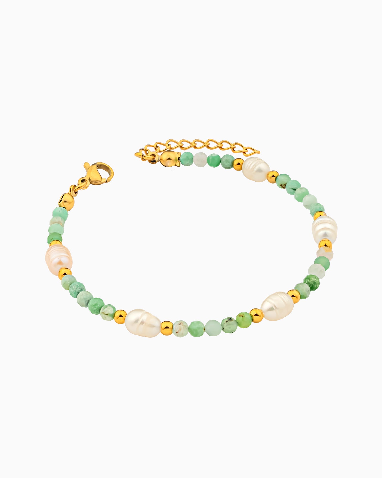 Solara Jade & Cultured Freshwater Pearl Bracelet | Zoe Olivia Jewellery Australia