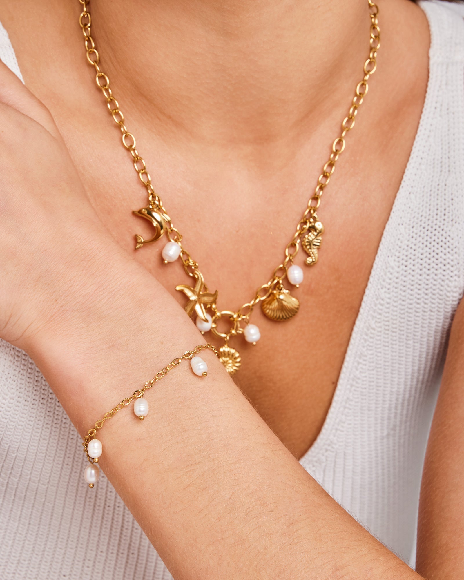 Luna Intermittent Cultured Freshwater Pearl Bracelet | Zoe Olivia Jewellery Australia