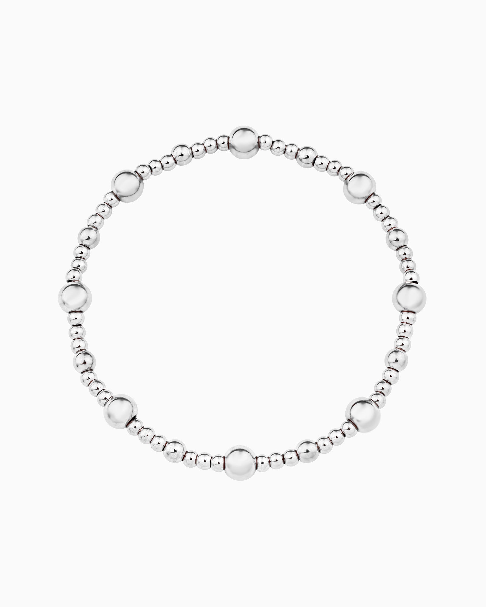Solara Stretch Beaded Bracelet in Silver | Zoe Olivia Jewellery Australia