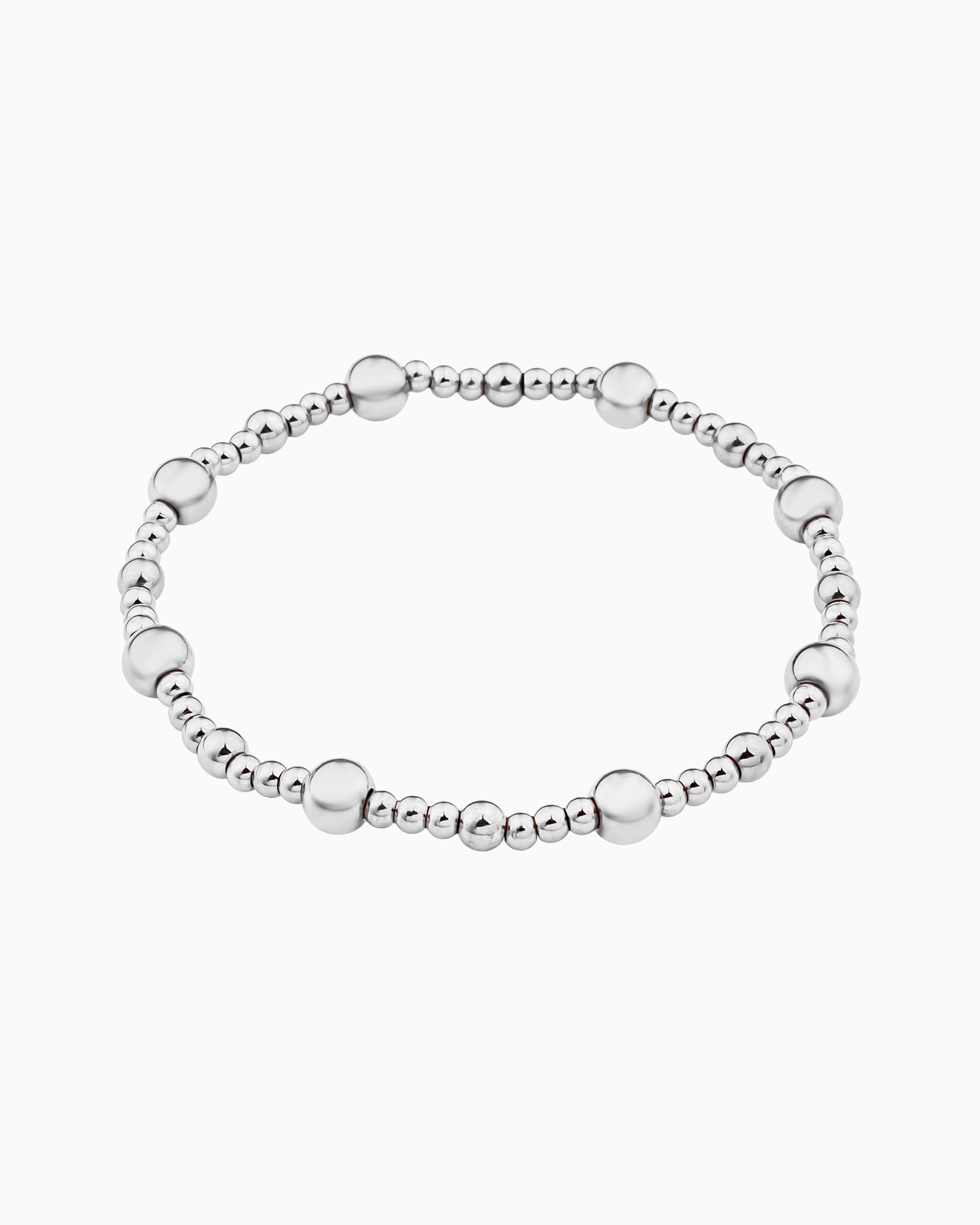 Solara Stretch Beaded Bracelet in Silver | Zoe Olivia Jewellery Australia
