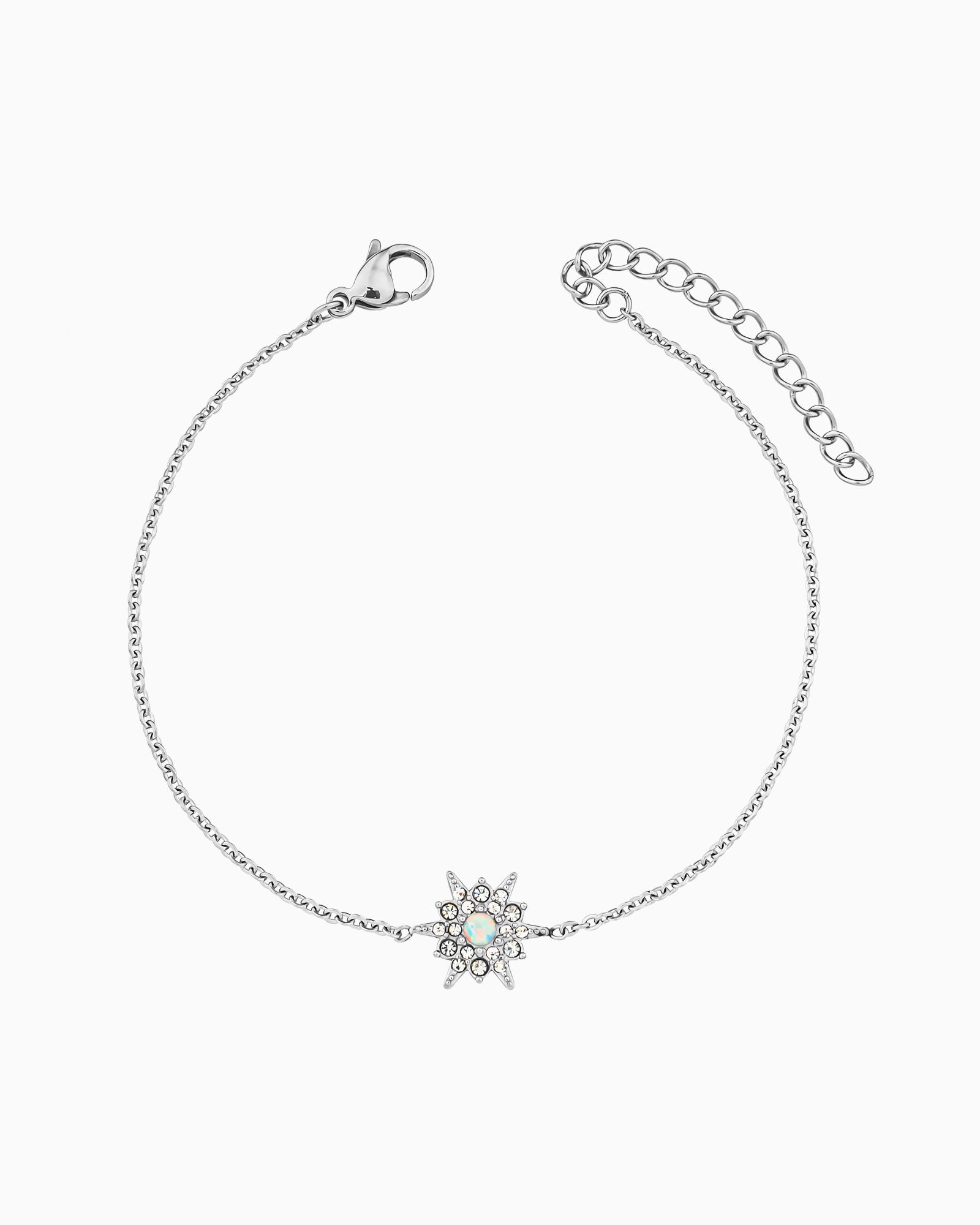 Iridescent Opal & Cubic Zirconia Star Bracelet in Silver | Zoe Olivia Jewellery Australia