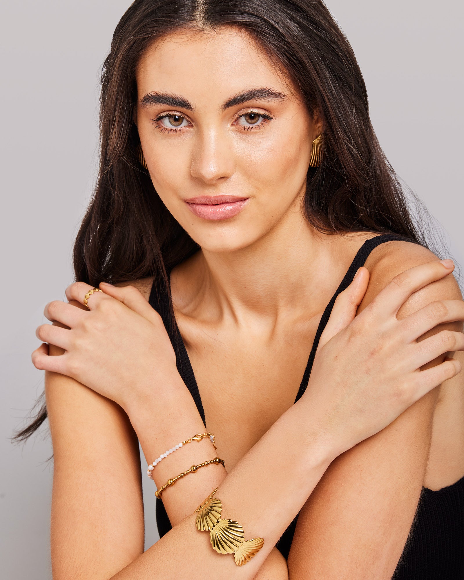 Solara Textured Shell Cuff | Zoe Olivia Jewellery Australia