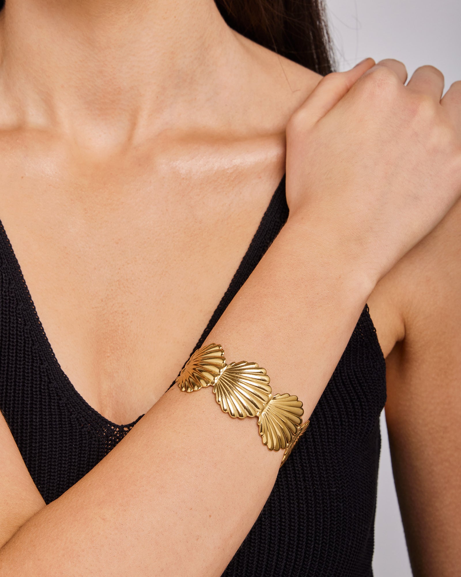Solara Textured Shell Cuff | Zoe Olivia Jewellery Australia