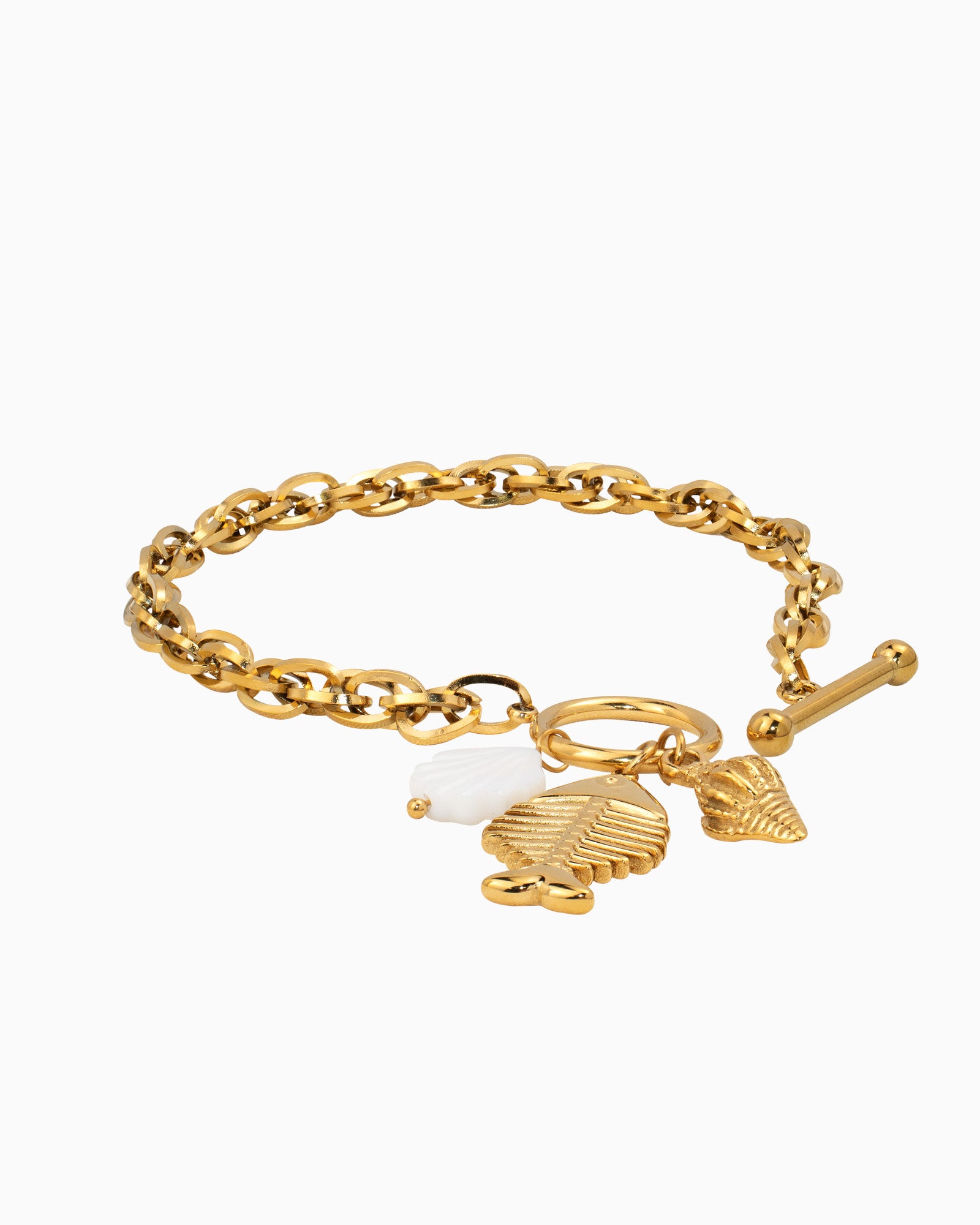 Solara Chunky Fish and Shell Bracelet | Zoe Olivia Jewellery Australia