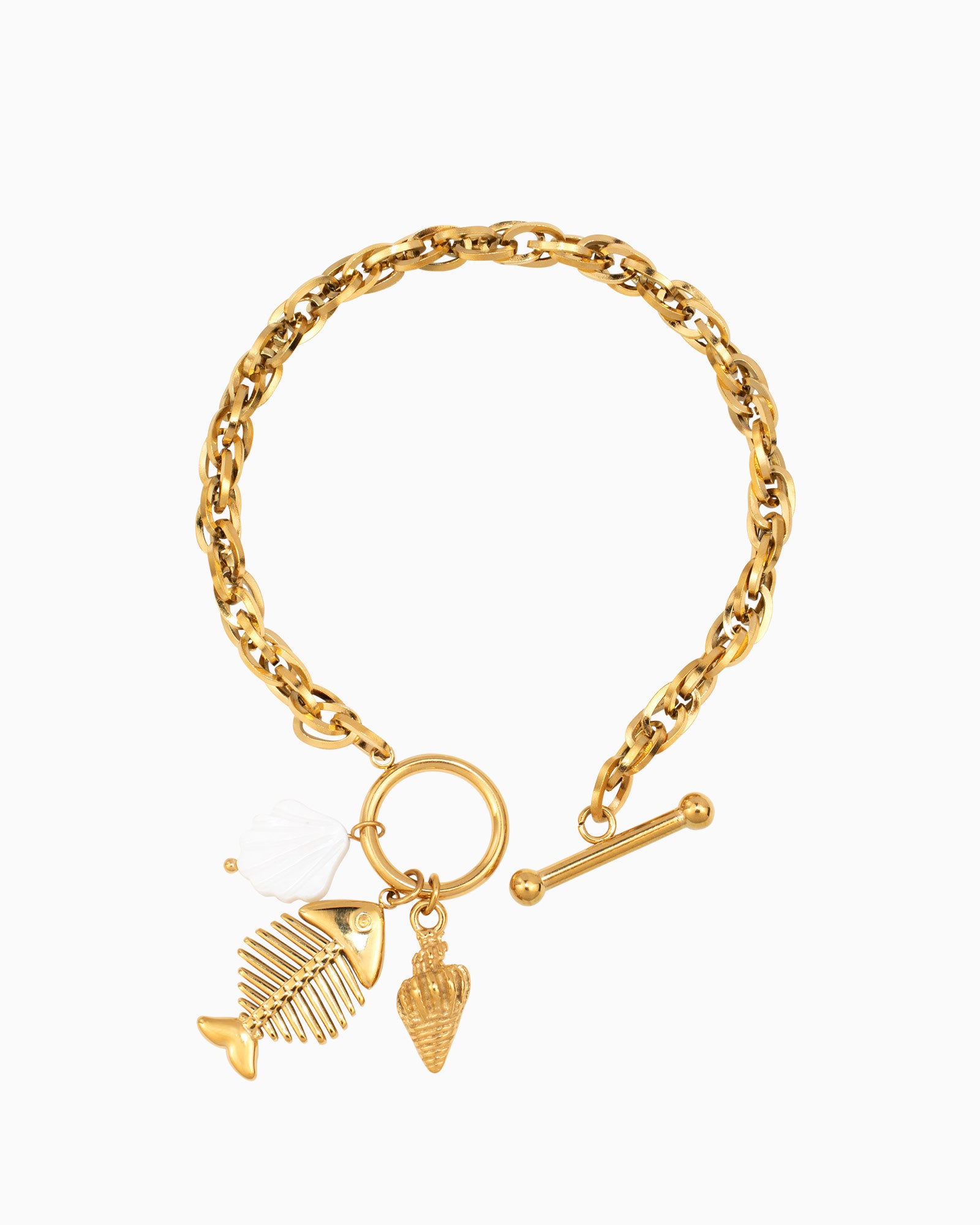 Solara Chunky Fish and Shell Bracelet | Zoe Olivia Jewellery Australia