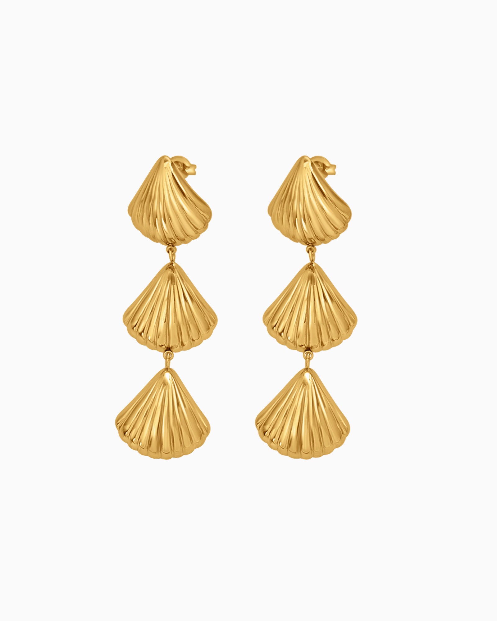Drift Shell Drop Stud Earrings