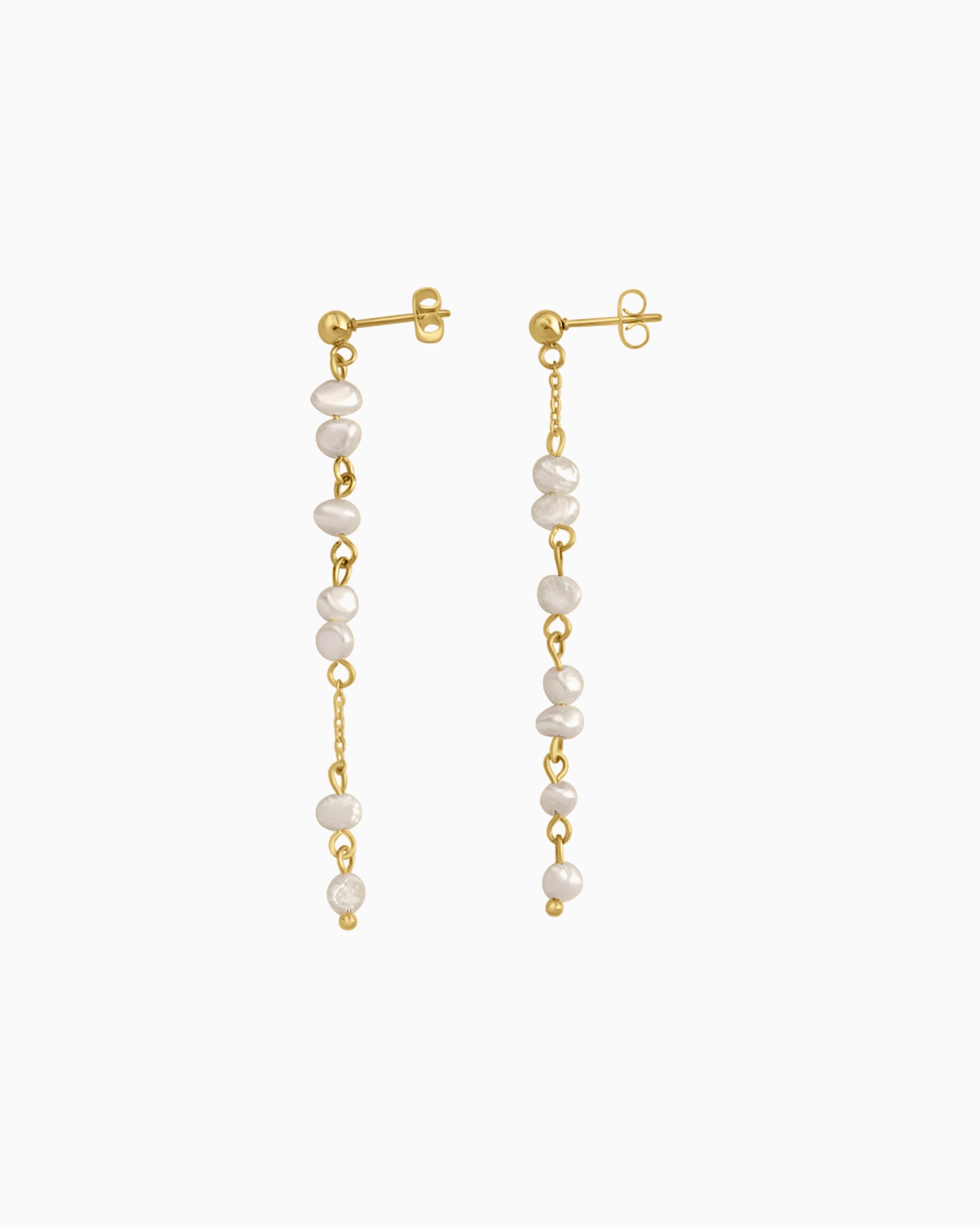 Opaline Freshwater Pearl Drop Stud Earrings