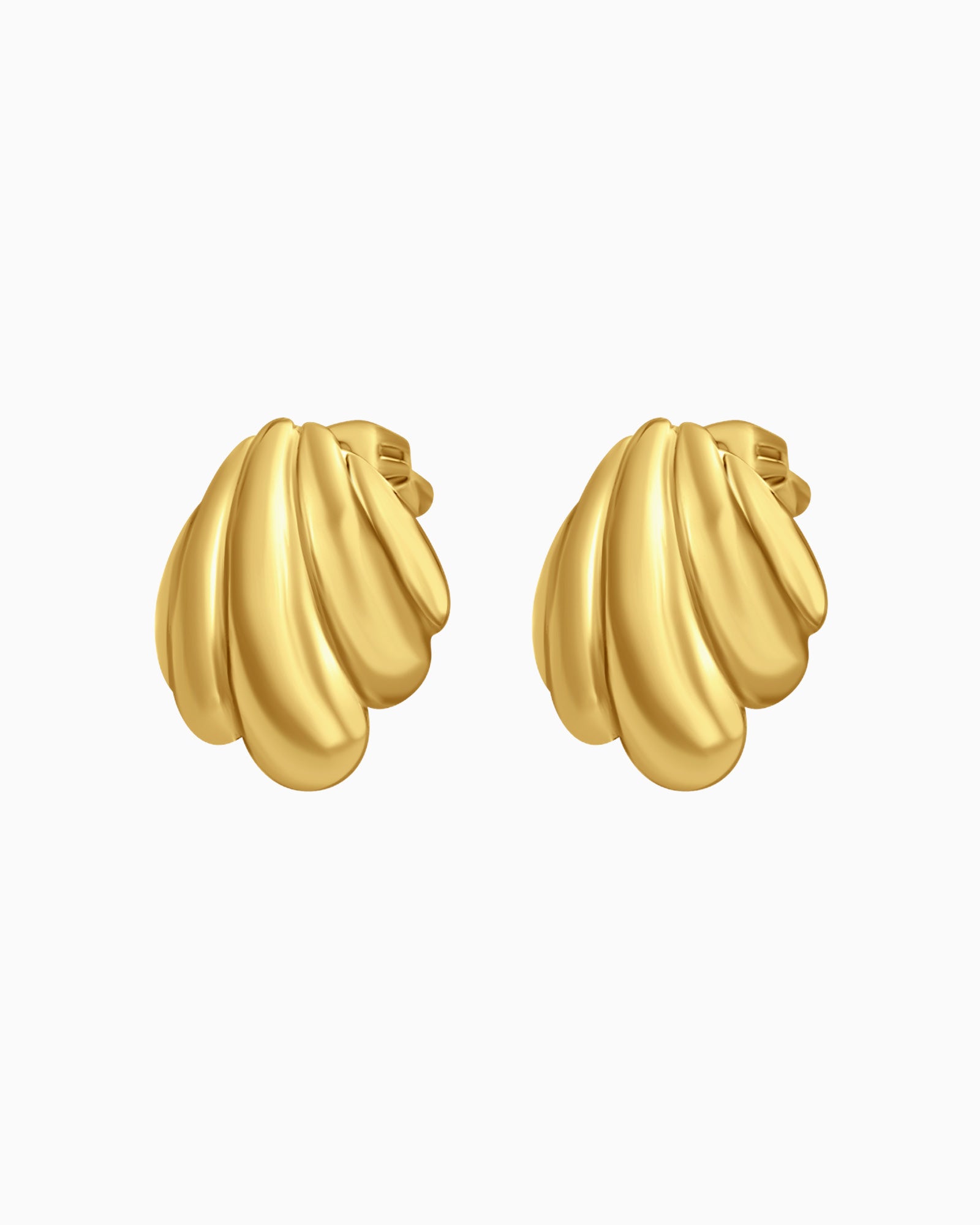 Drift Puffy Shell Stud Earrings