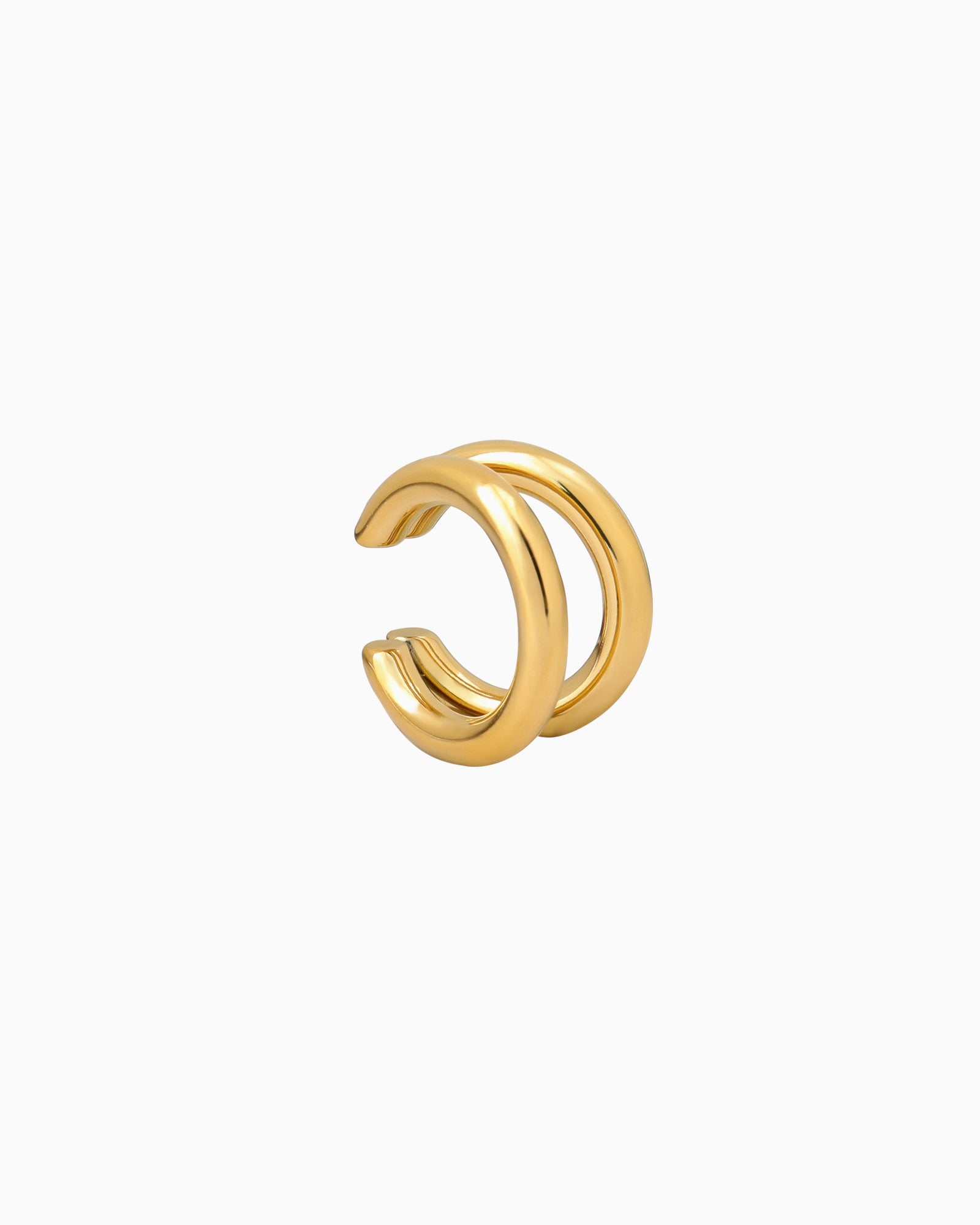 Gold & Silver Two‑Tone Earring Set