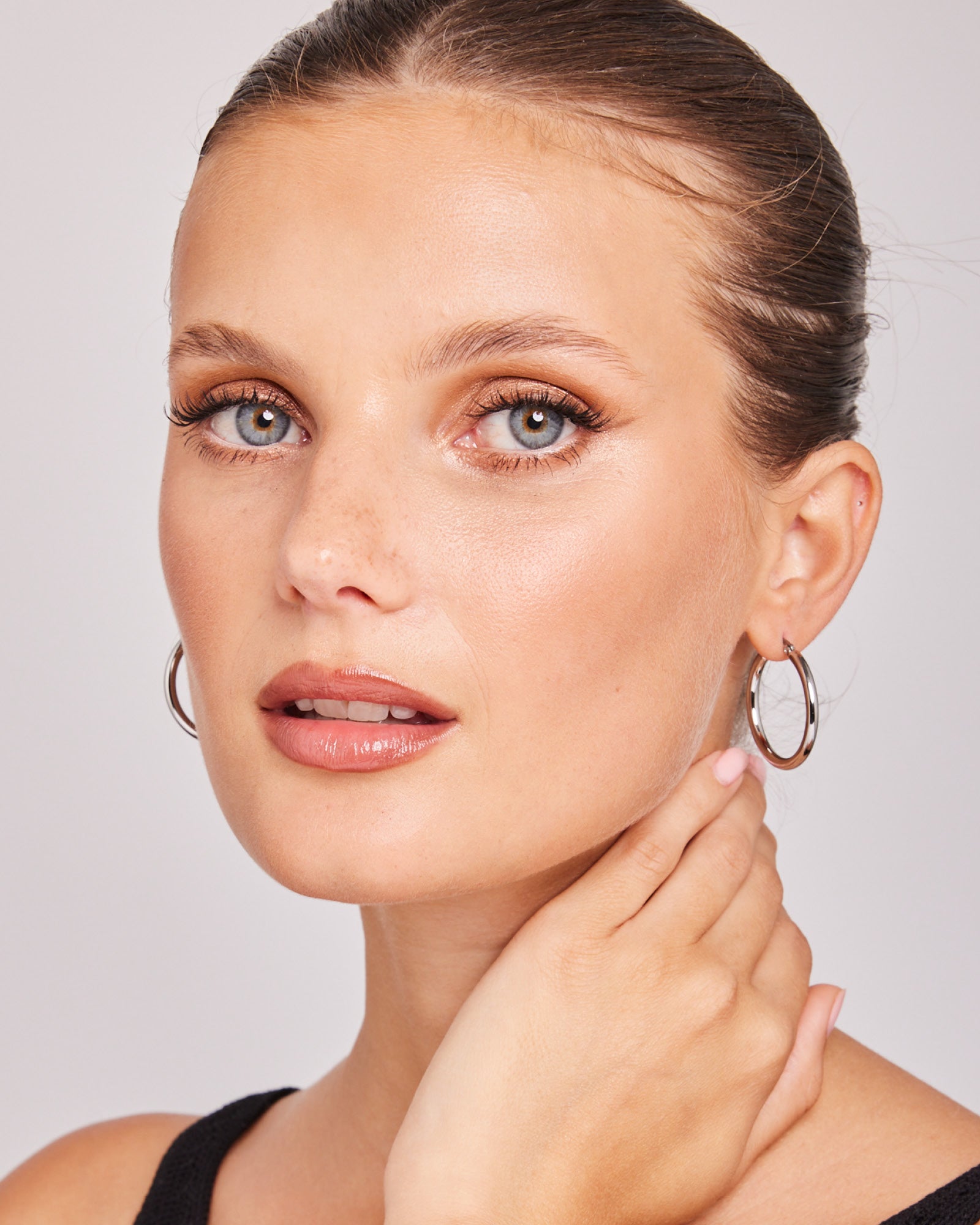 Essentials Thin Tubular Classic Hoops | Zoe Olivia Jewellery Australia
