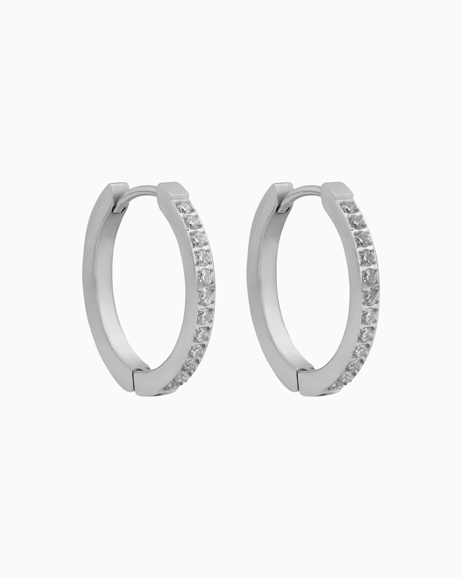 Classic Pavé Cubic Zirconia Hoops