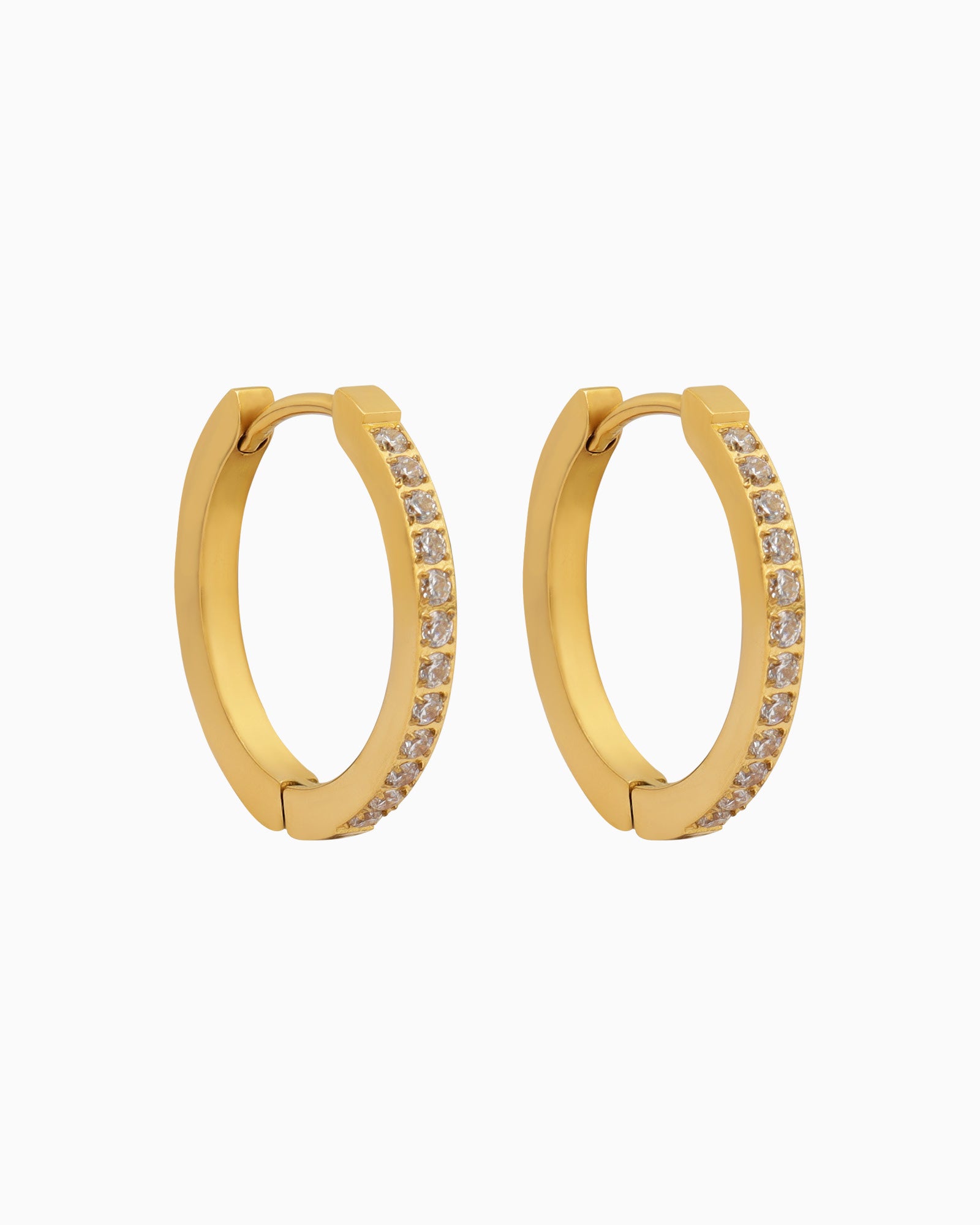 Classic Pavé Cubic Zirconia Hoops
