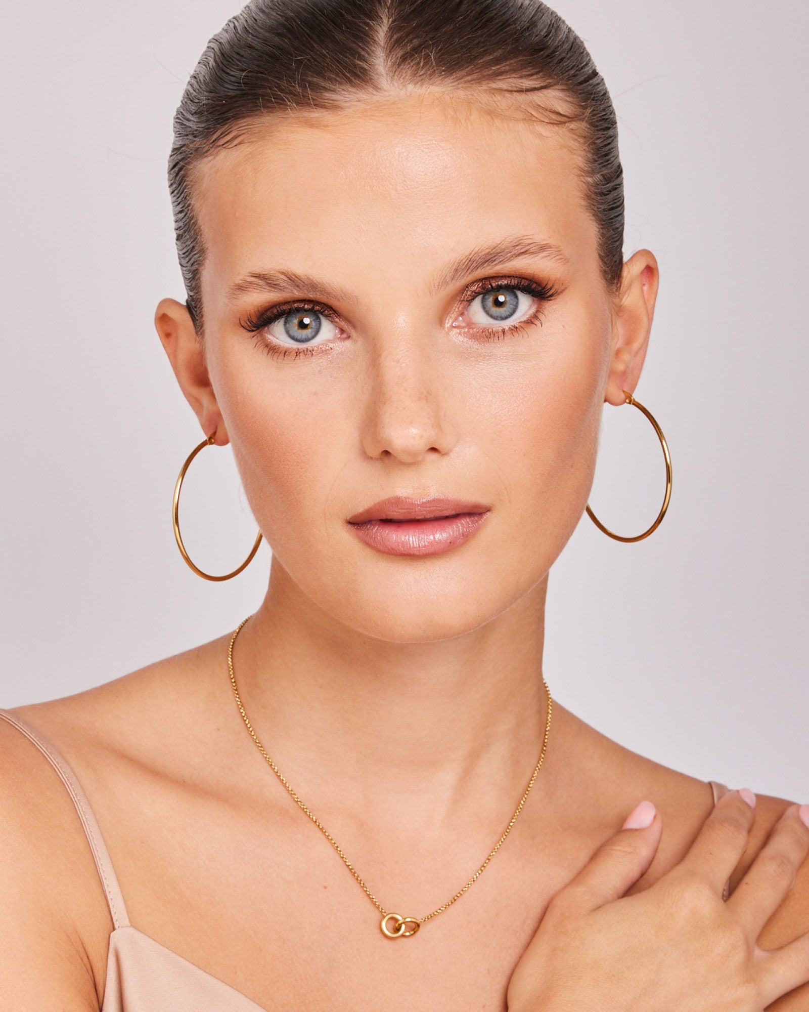Essentials Classic Large Hinged Hoops | Zoe Olivia Jewellery Australia