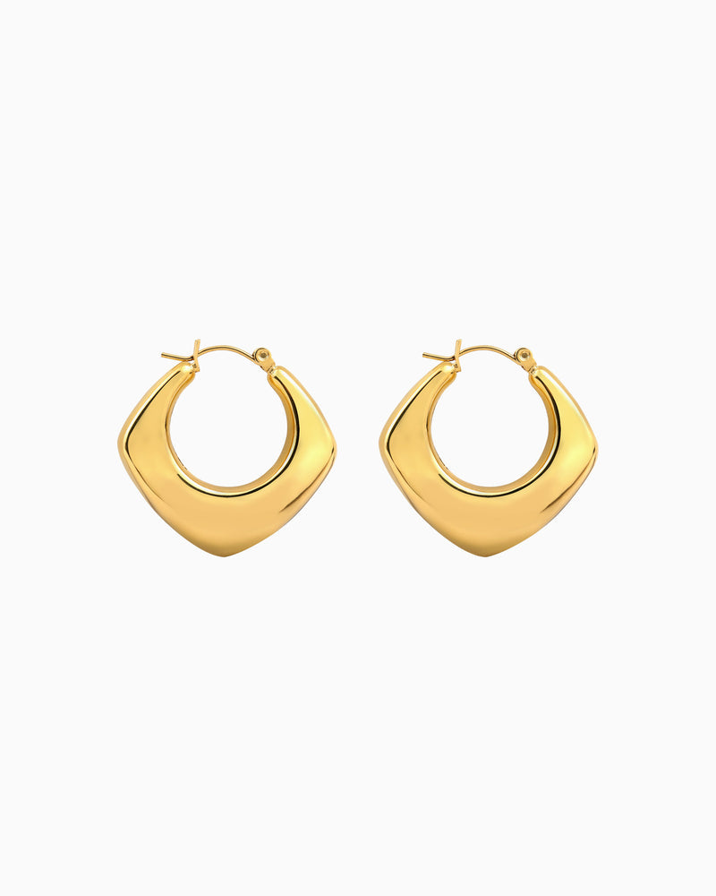 Essentials Thick Triangle Huggie Hoops