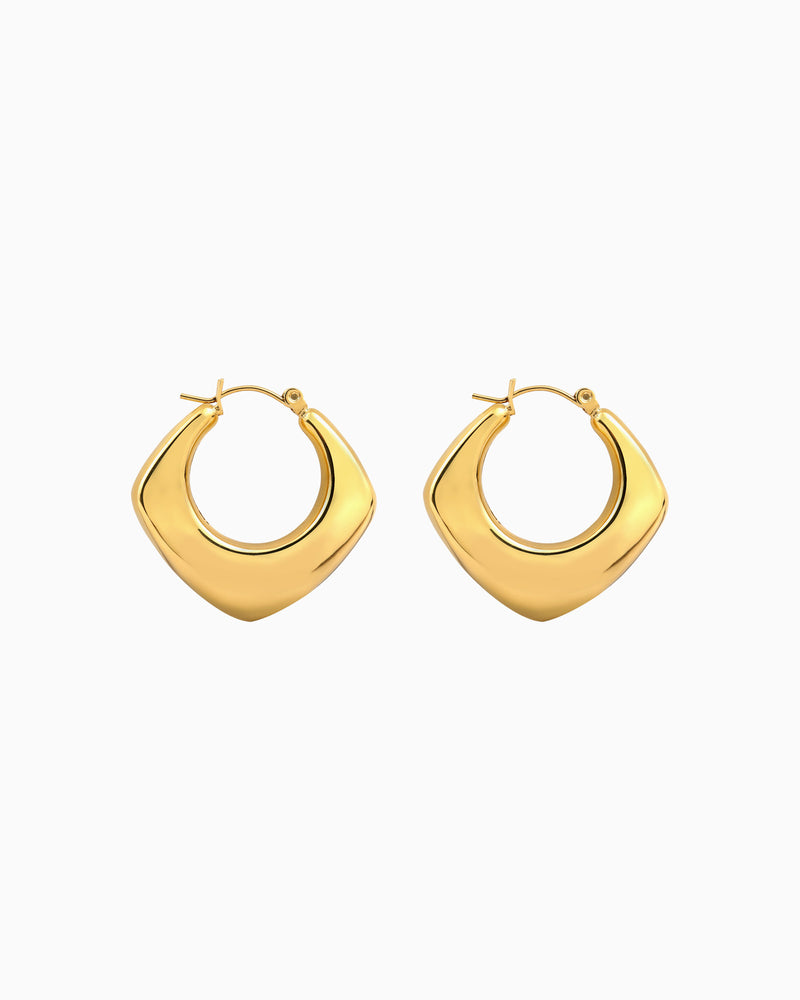 Essentials Thick Triangle Huggie Hoops
