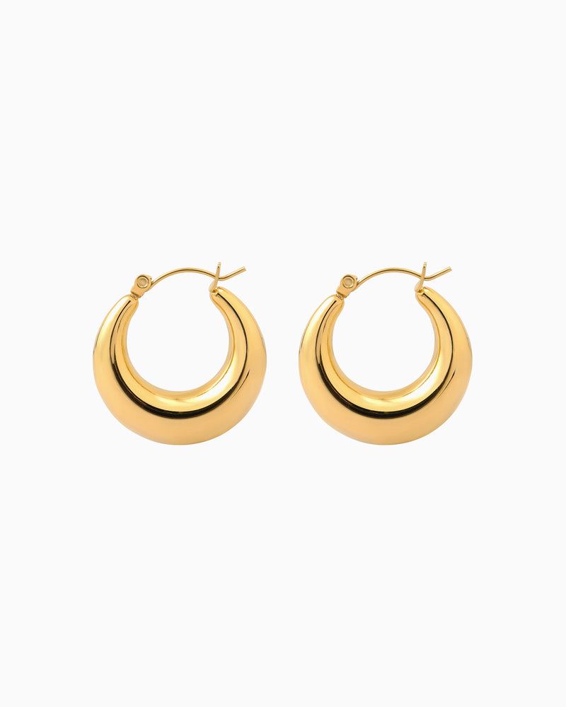 Essentials Bold Polished Hoops | Zoe Olivia Jewellery Australia