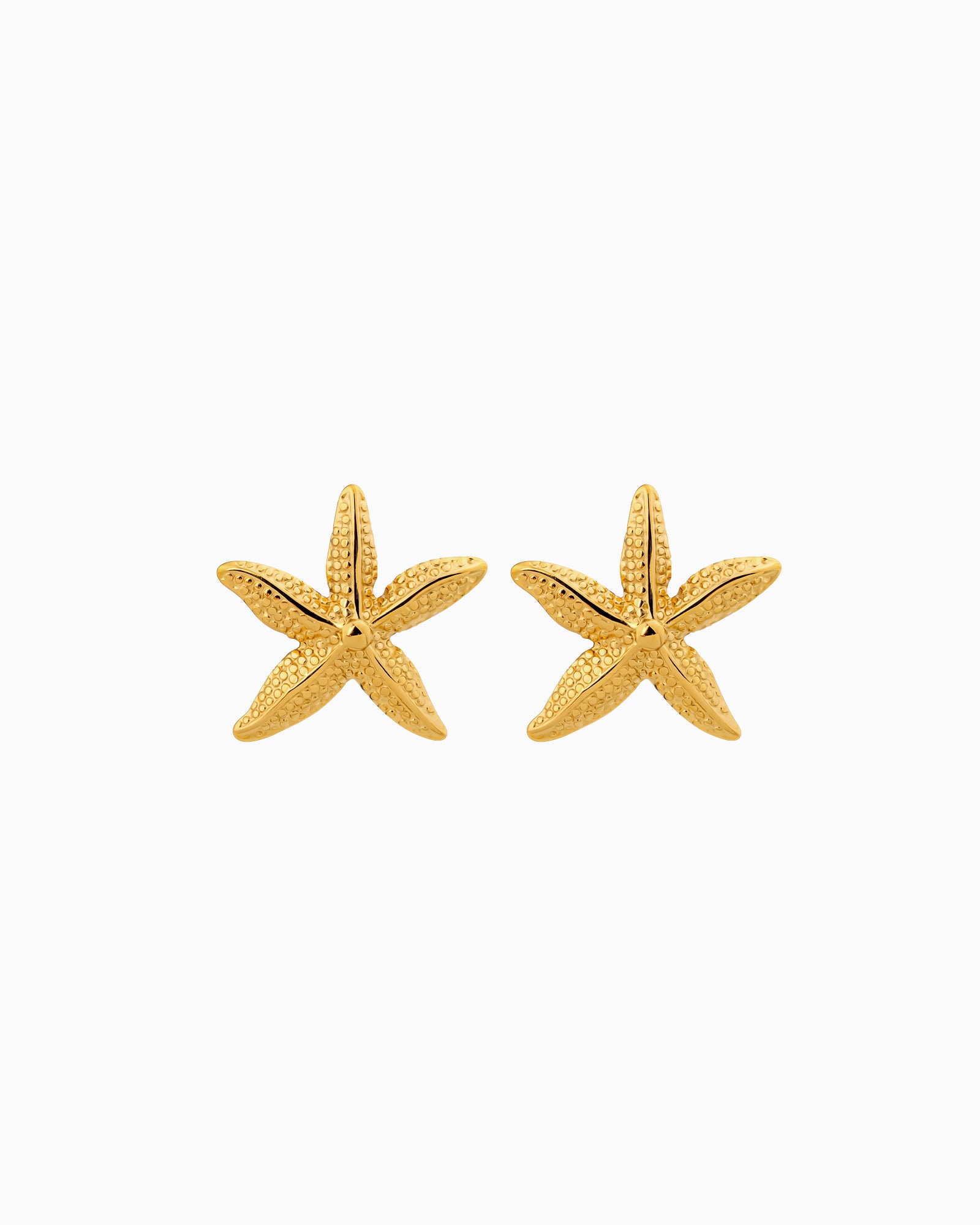 Solara Textured Starfish Stud Earrings | Zoe Olivia Jewellery Australia