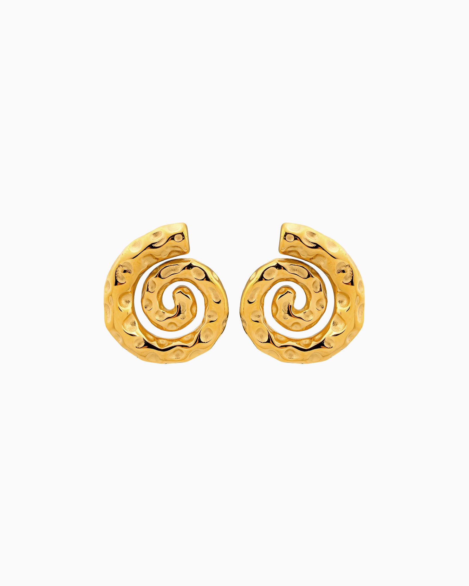Solara Textured Spiral Stud Earrings | Zoe Olivia Jewellery Australia