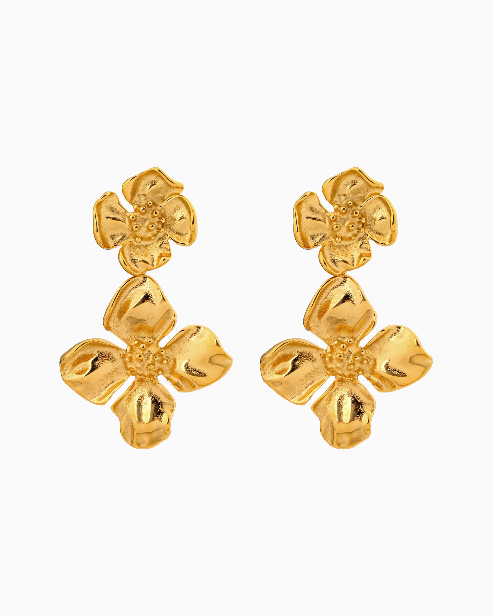Aurelia Statement Double Flower Stud Earrings | Zoe Olivia Jewellery Australia