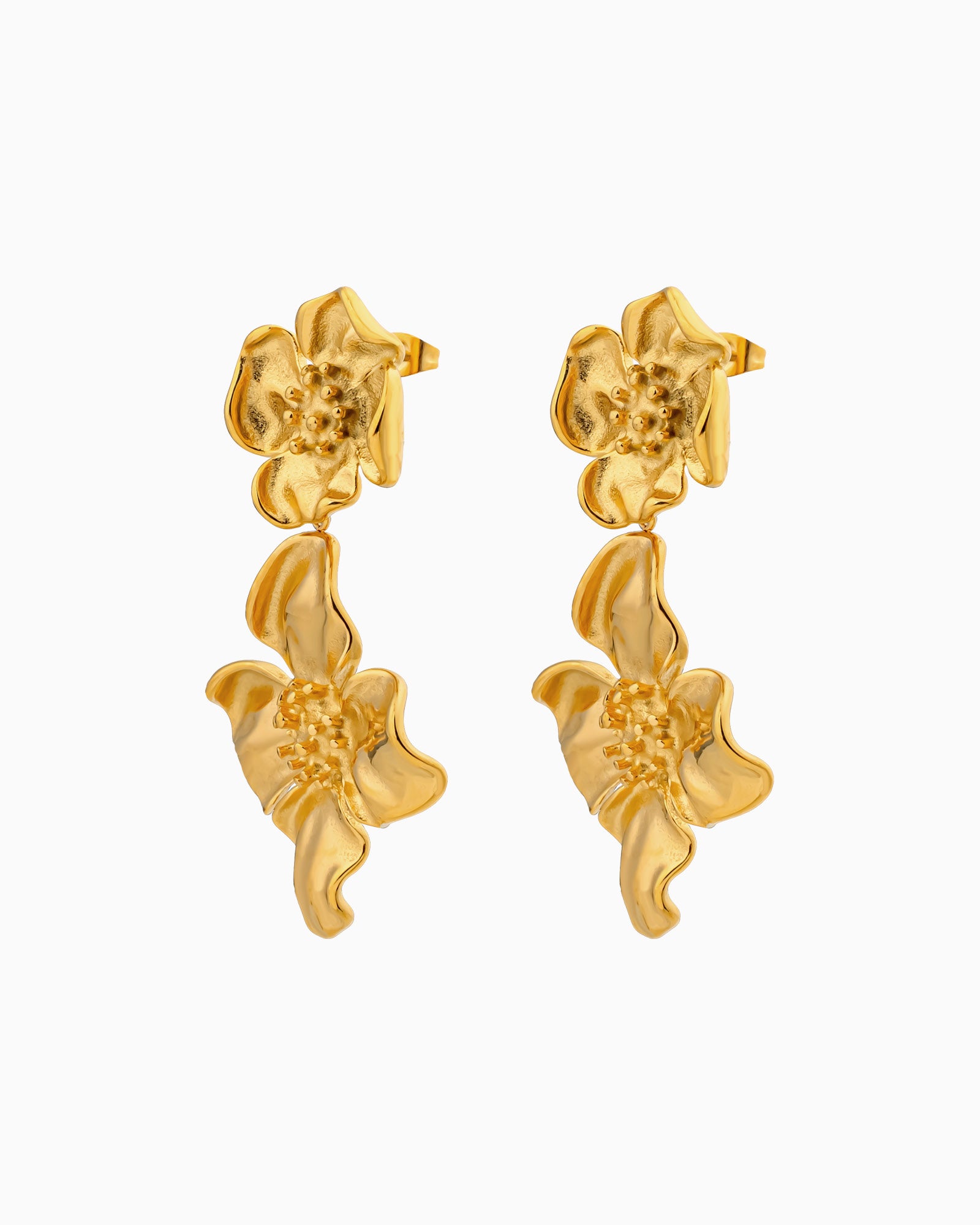 Aurelia Statement Double Flower Stud Earrings | Zoe Olivia Jewellery Australia