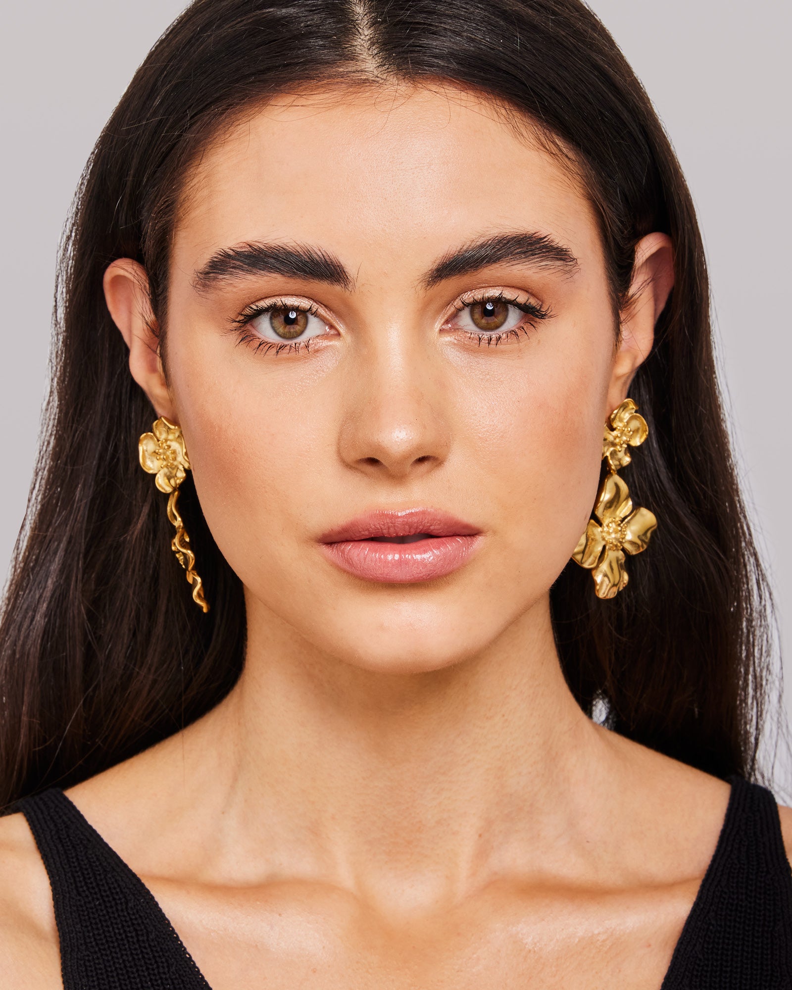 Aurelia Statement Double Flower Stud Earrings | Zoe Olivia Jewellery Australia