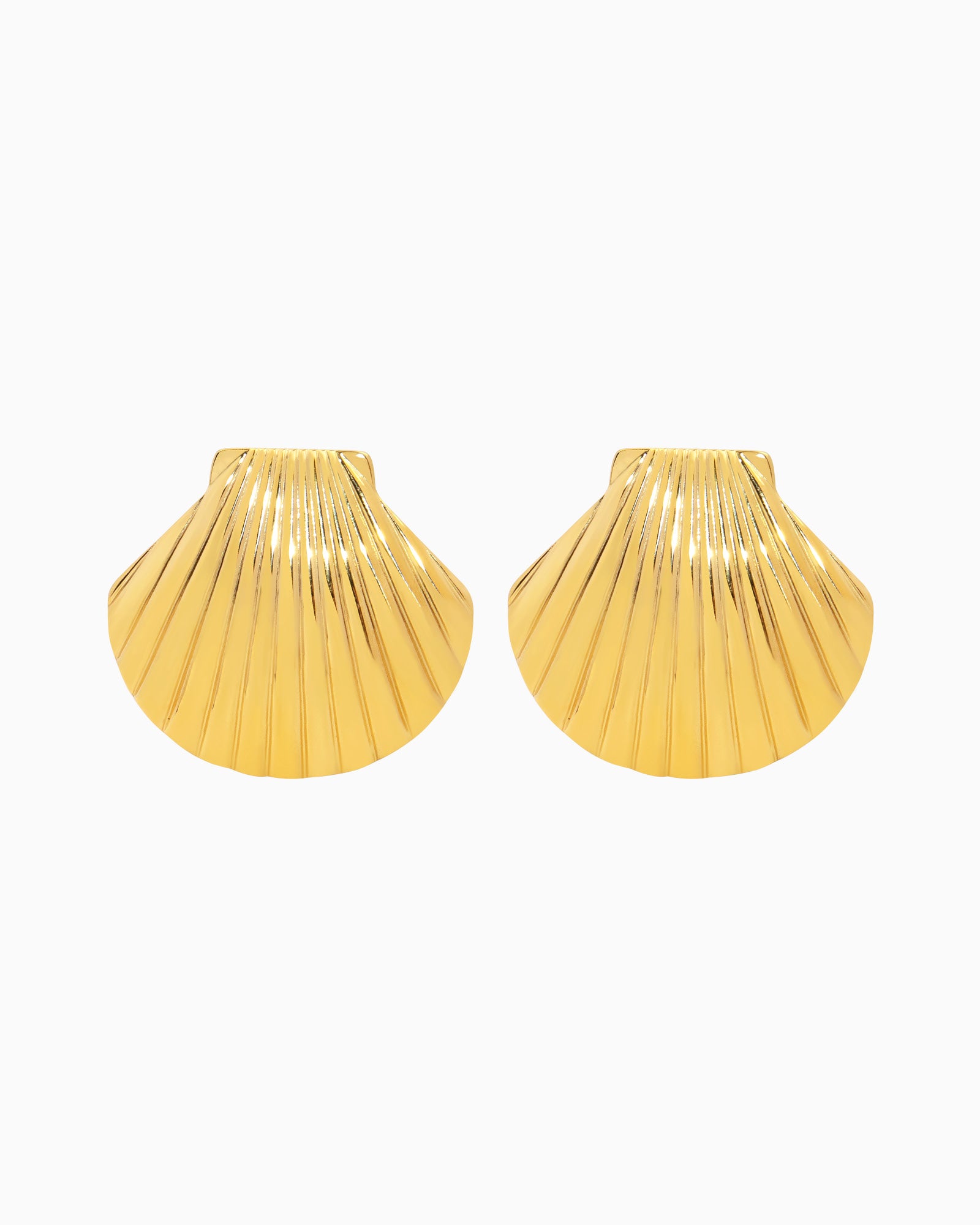 Solara Textured Shell Stud Earrings | Zoe Olivia Jewellery Australia