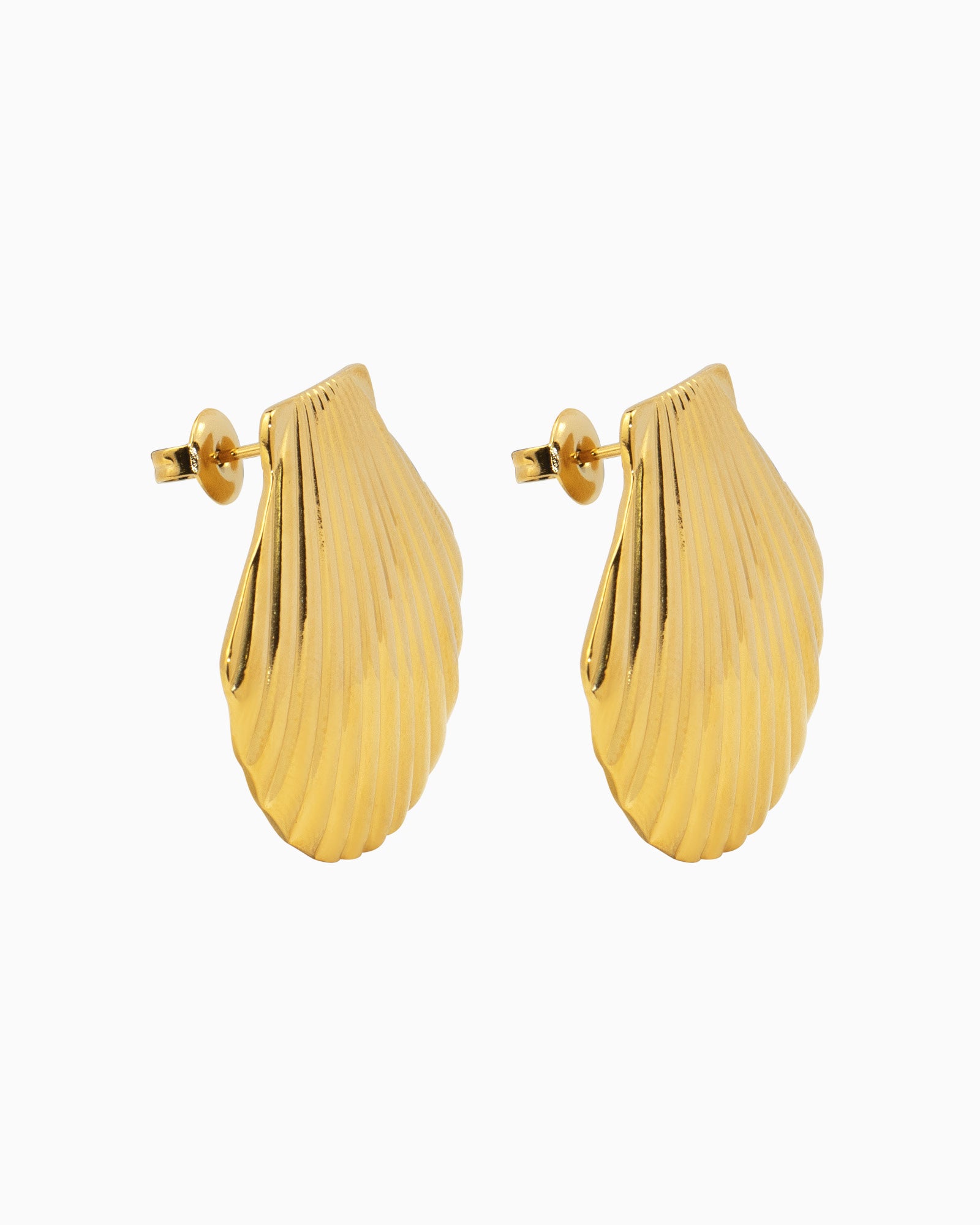 Solara Textured Shell Stud Earrings | Zoe Olivia Jewellery Australia