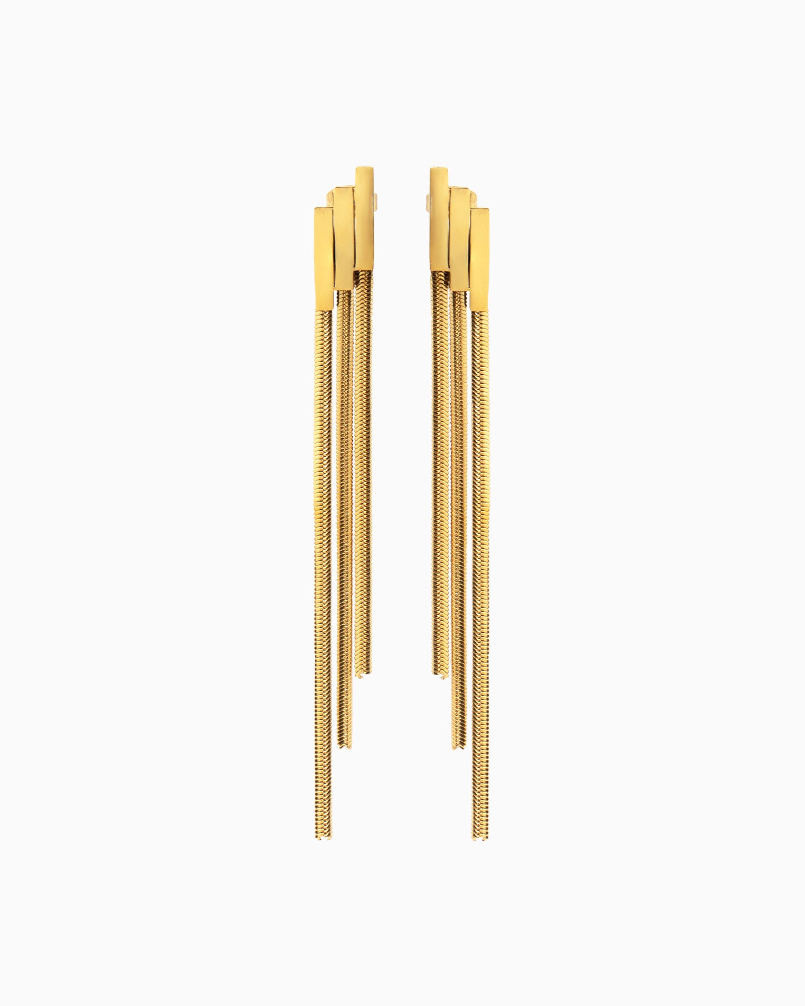 Aurelia Tiered Strand Stud Earrings in Gold | Zoe Olivia Jewellery Australia