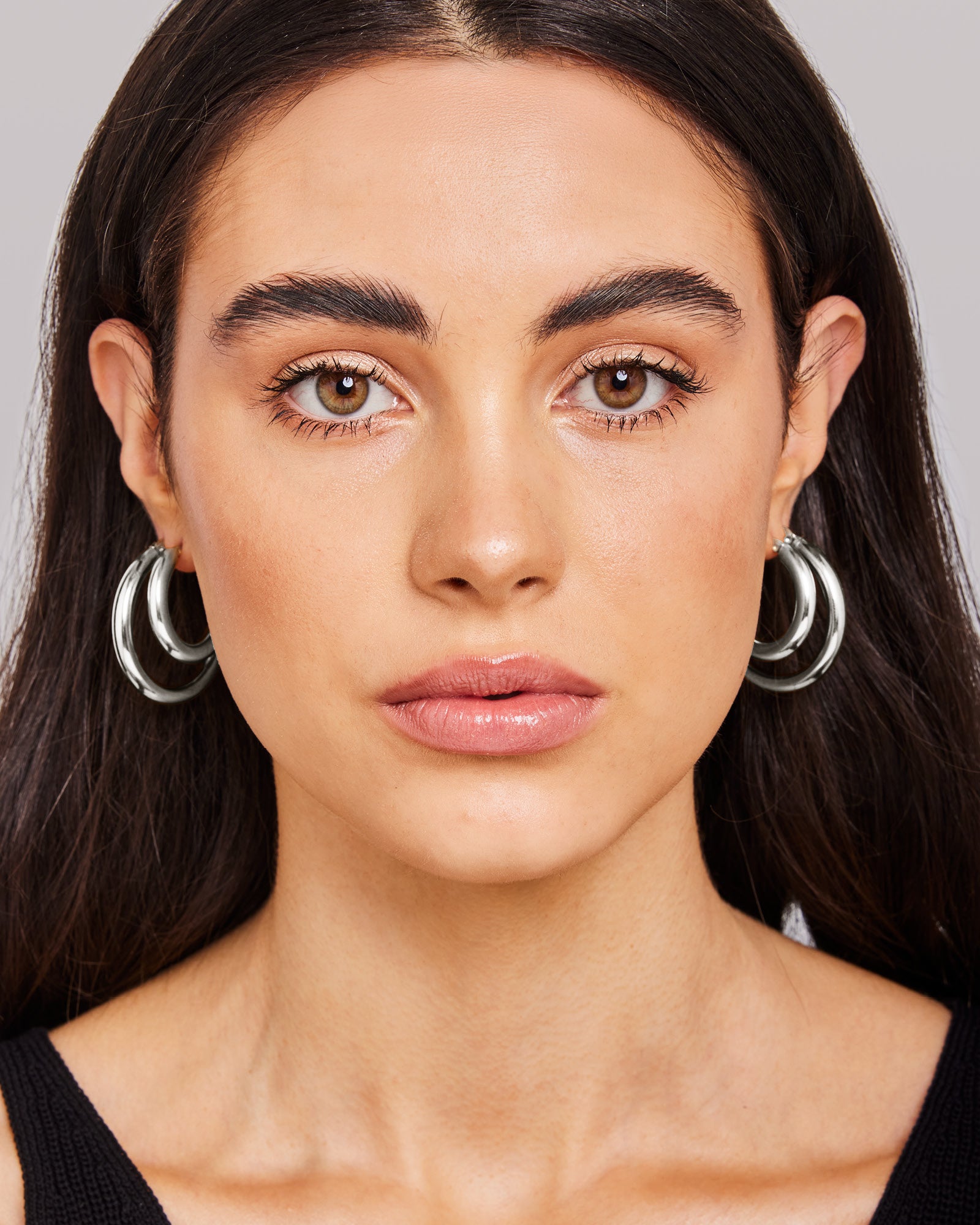 Aurelia Classic Round Hoops in Silver 31mm | Zoe Olivia Jewellery Australia