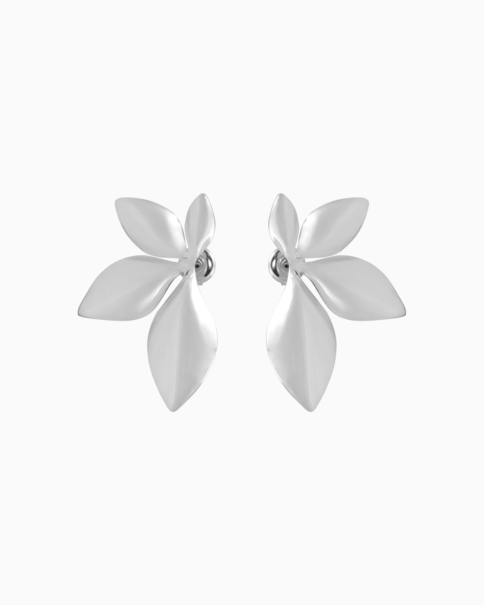 Aurelia Flower Stud Earrings in Silver | Zoe Olivia Jewellery Australia