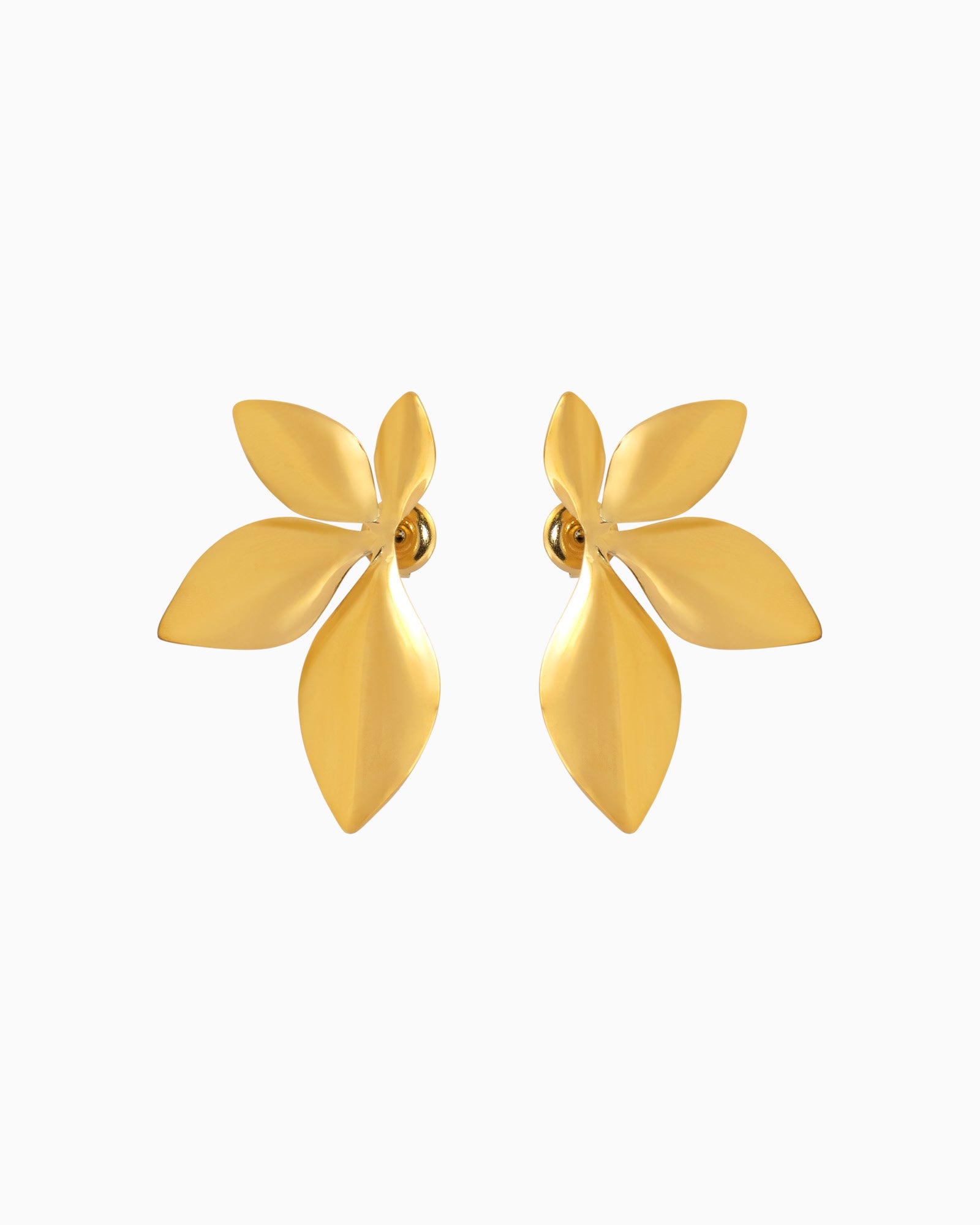 Aurelia Flower Stud Earrings in Gold | Zoe Olivia Jewellery Australia