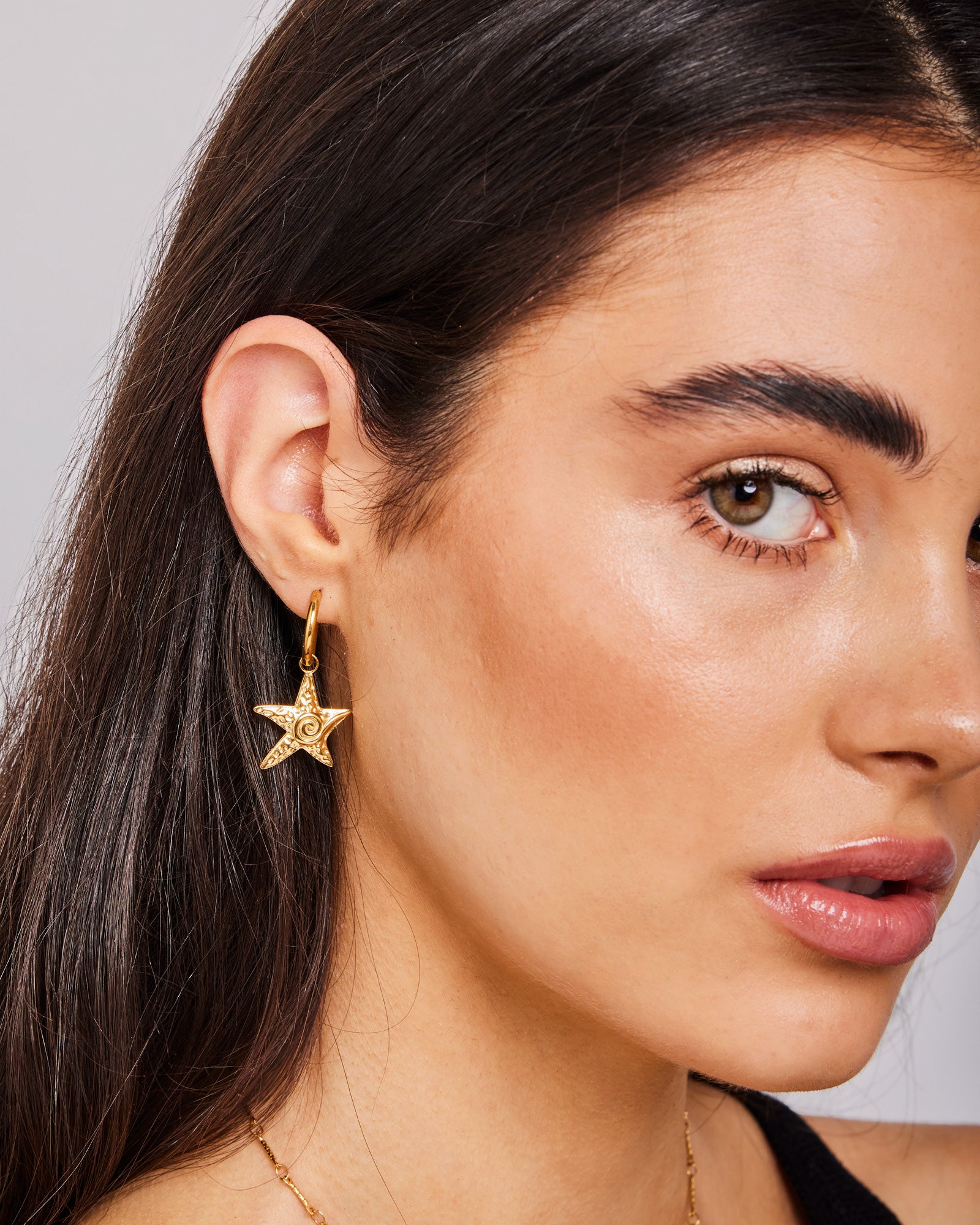 Solara Mismatched Starfish & Shell Pearl Huggies | Zoe Olivia Jewellery Australia