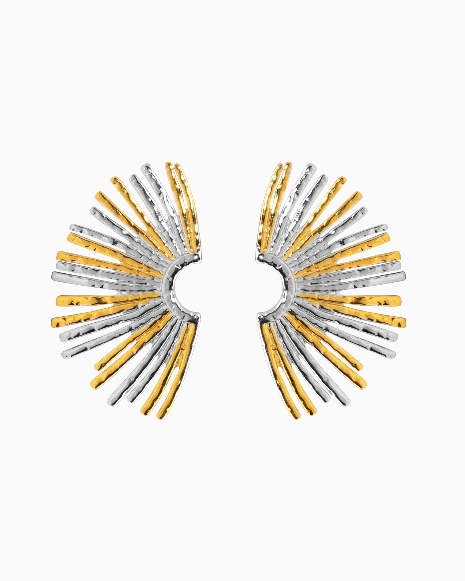 Aurelia Two-Tone Firework Stud Earrings | Zoe Olivia Jewellery Australia