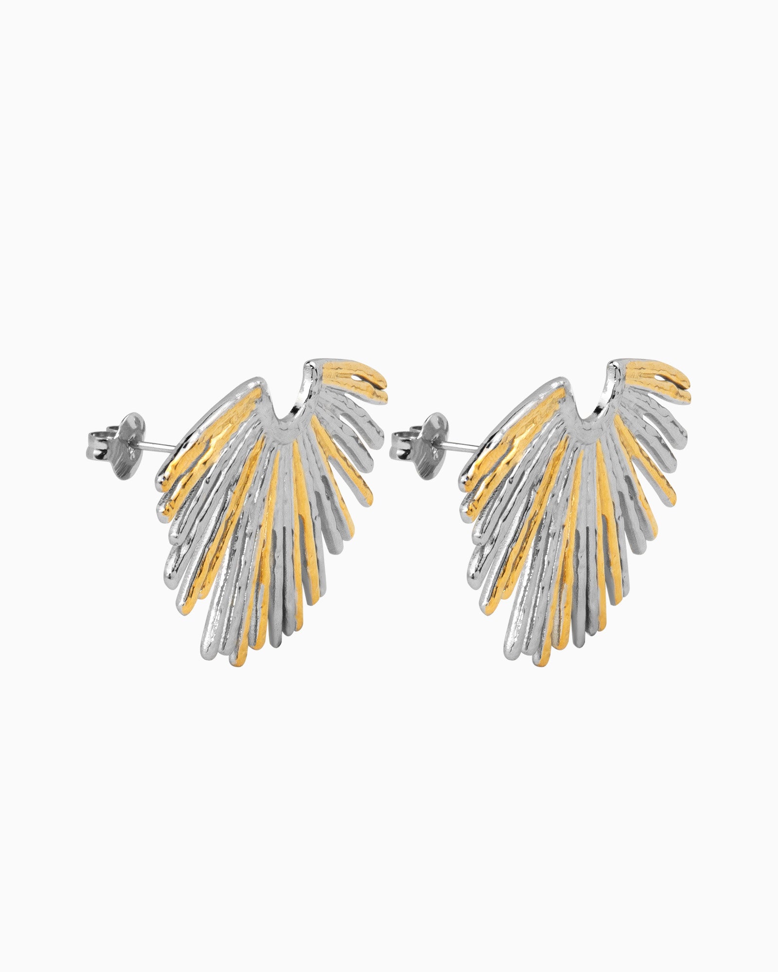 Aurelia Two-Tone Firework Stud Earrings | Zoe Olivia Jewellery Australia