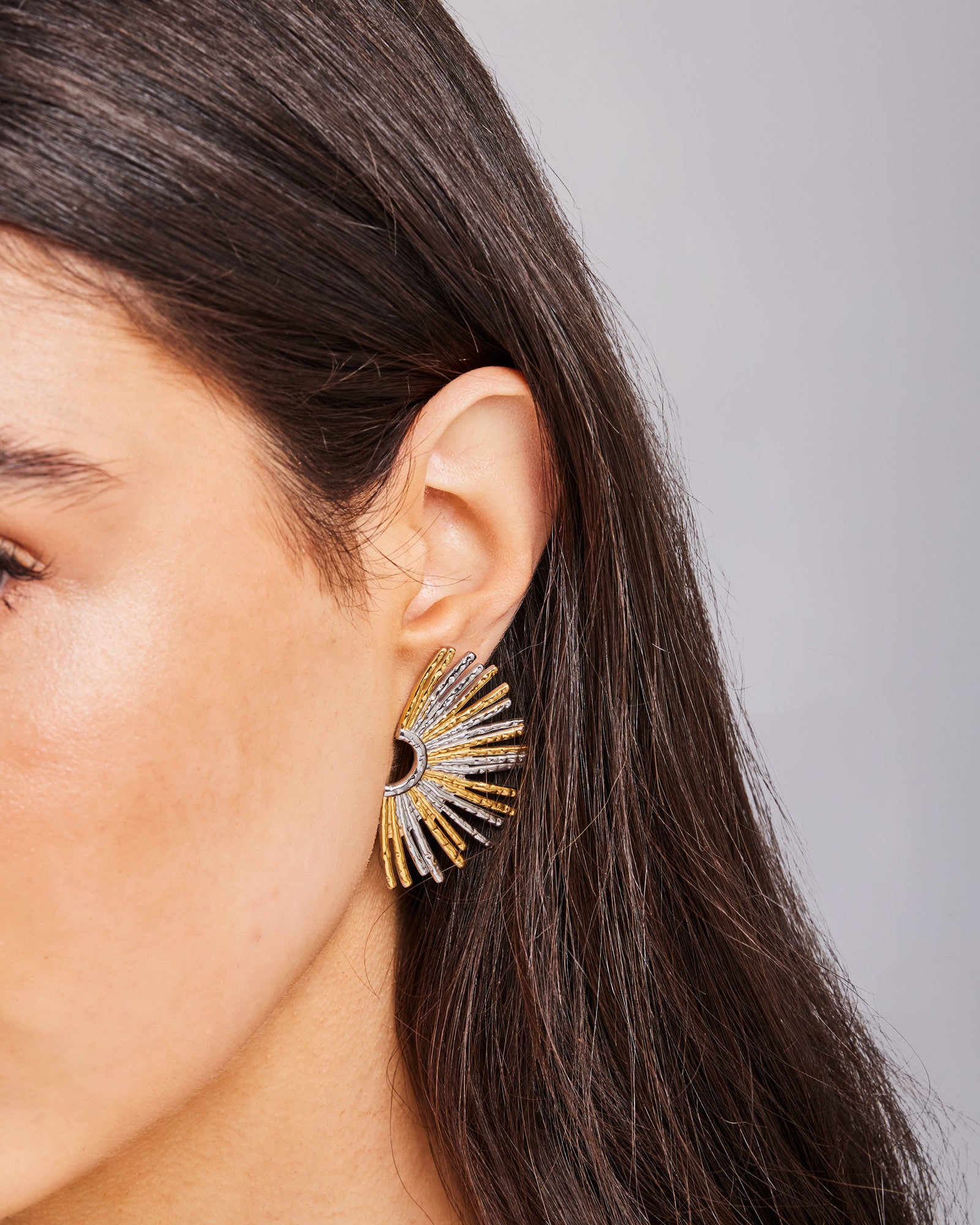 Aurelia Two-Tone Firework Stud Earrings | Zoe Olivia Jewellery Australia