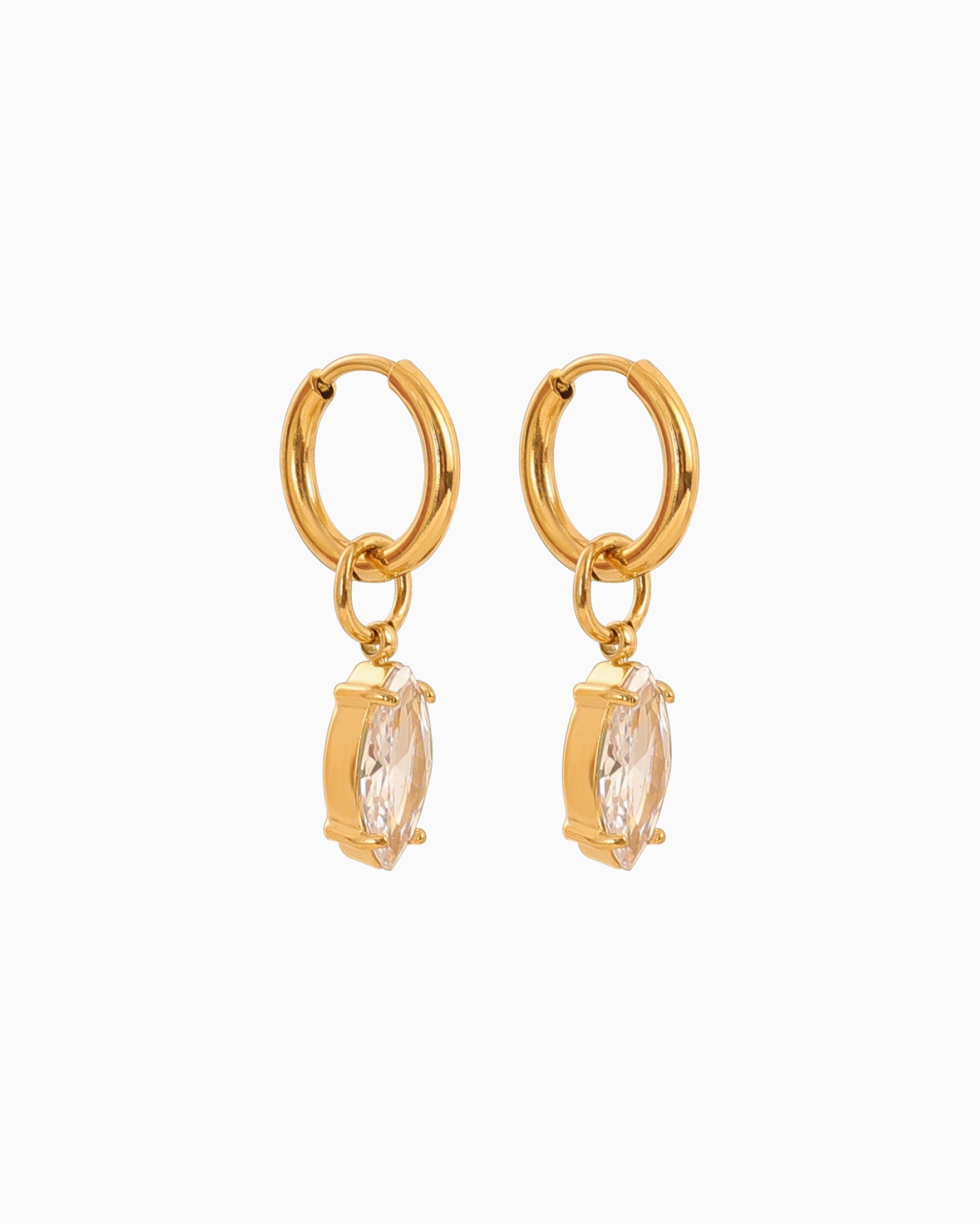Aurora Gold Marquise Cubic Zirconia Drop Earrings