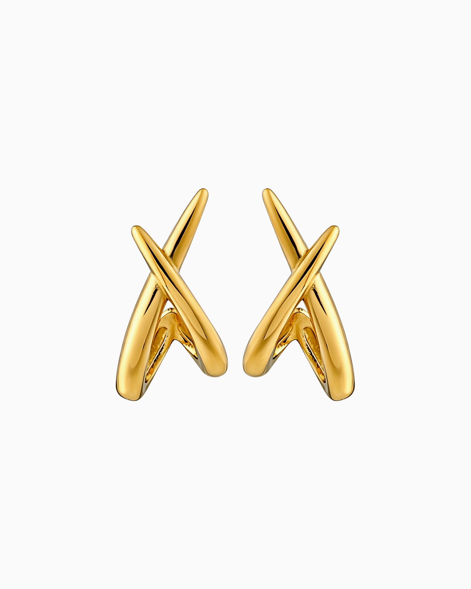 Essentials Gold Cross Stud Earrings