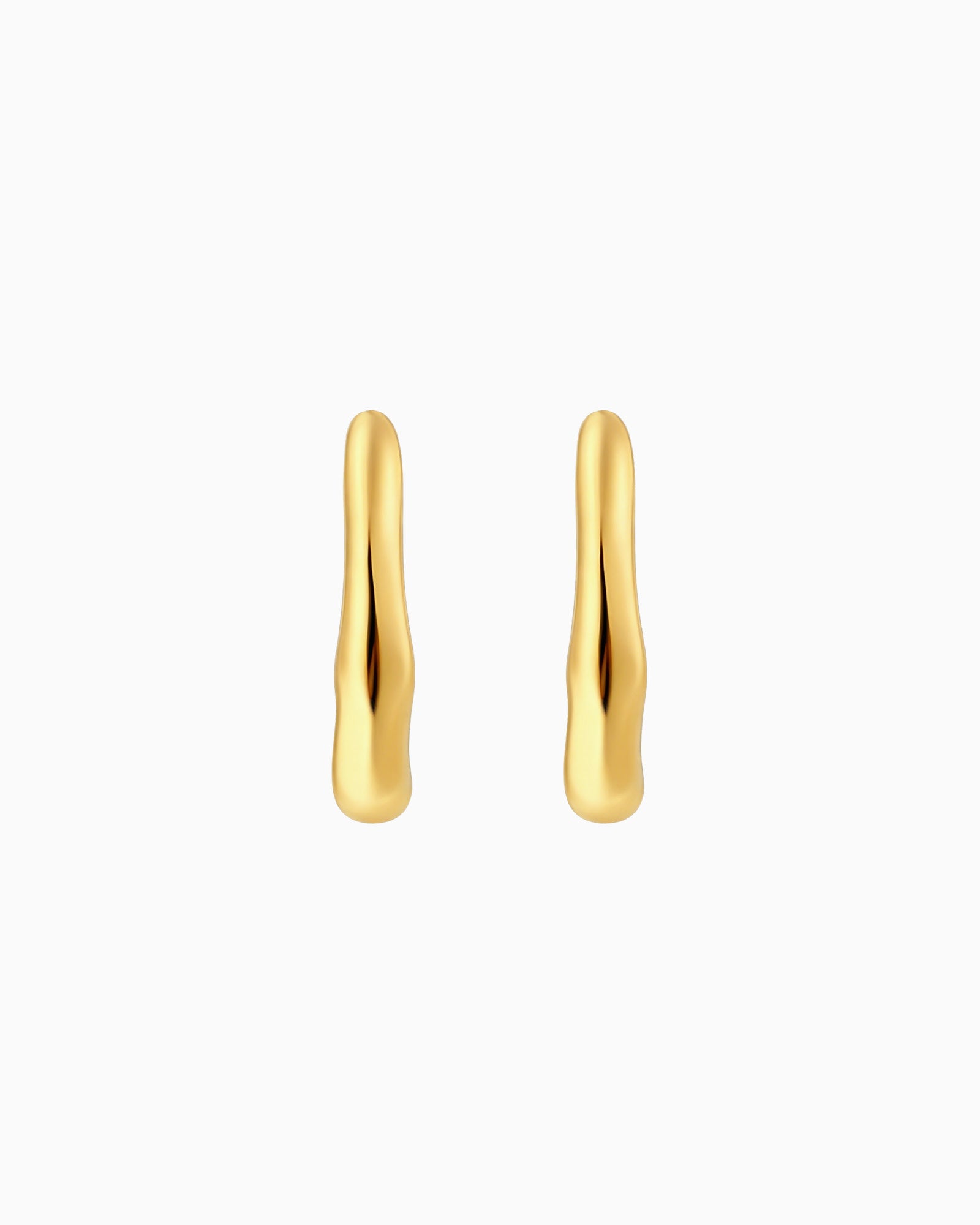 Muse Gold Fluid Hoop Earrings