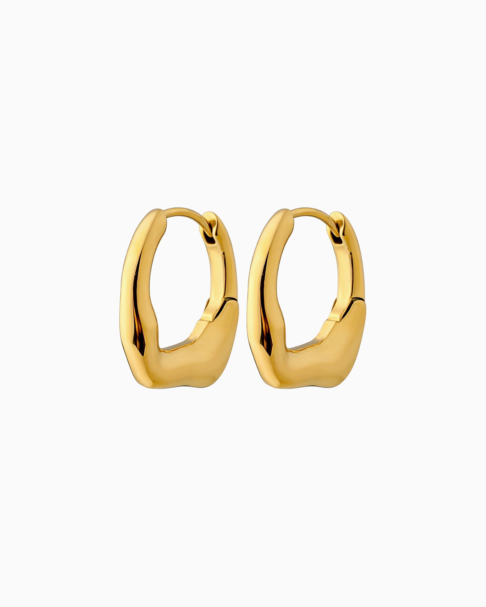 Muse Gold Fluid Hoop Earrings