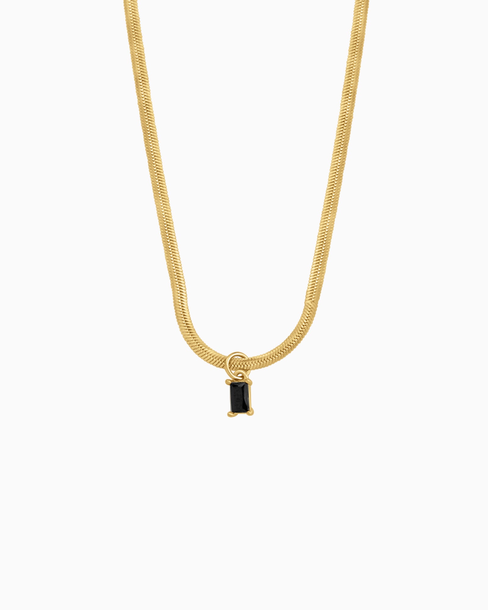 Aurora Luxe Herringbone & Cubic Zirconia Pendant Necklace