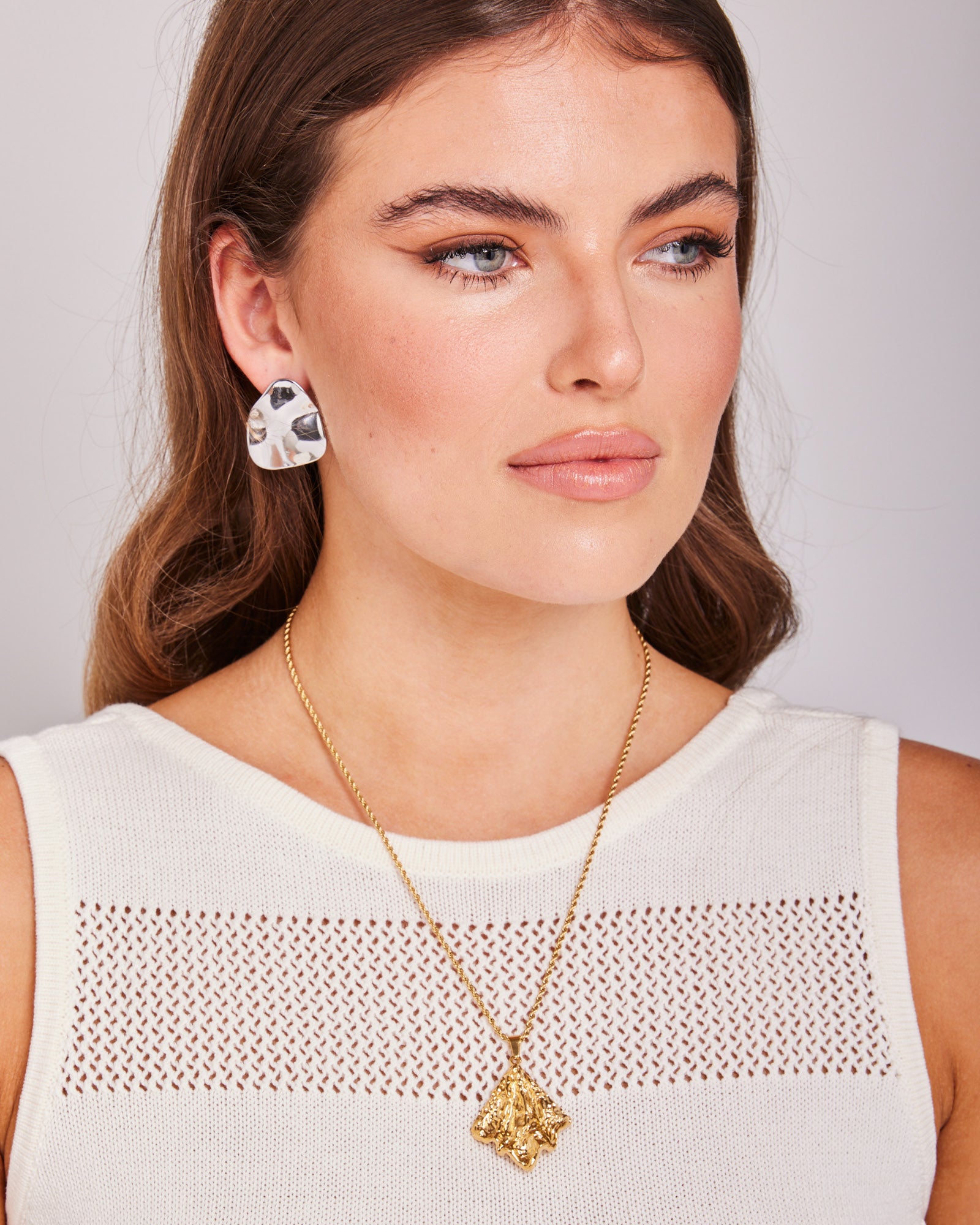 Texture Textured Ripple Necklace | Zoe Olivia Jewellery Australia