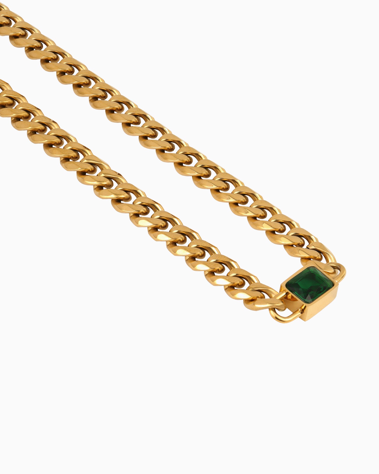 Aurora Cubic Zirconia Curb Link Necklace