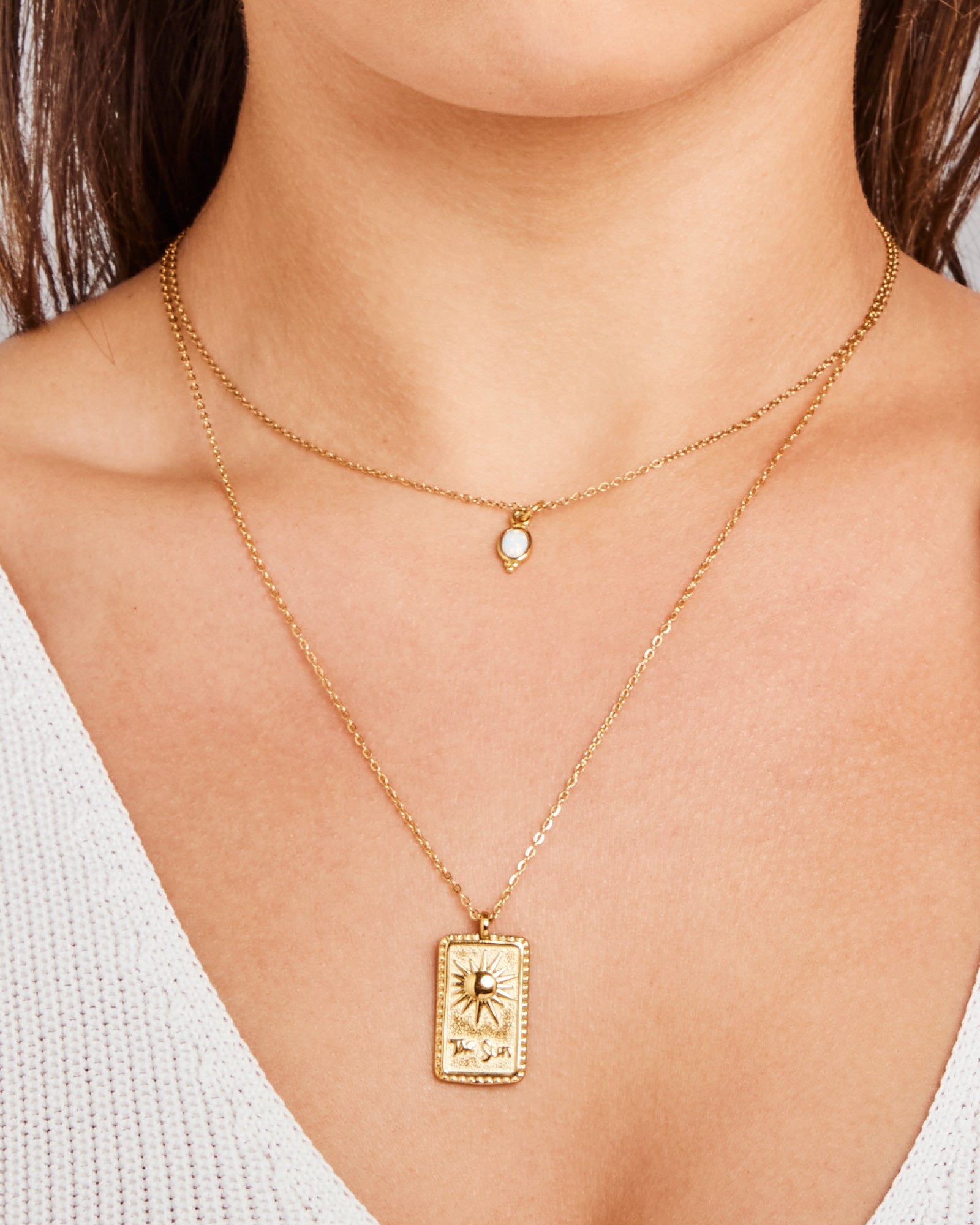 Solara Sunshine Tag Necklace | Zoe Olivia Jewellery Australia