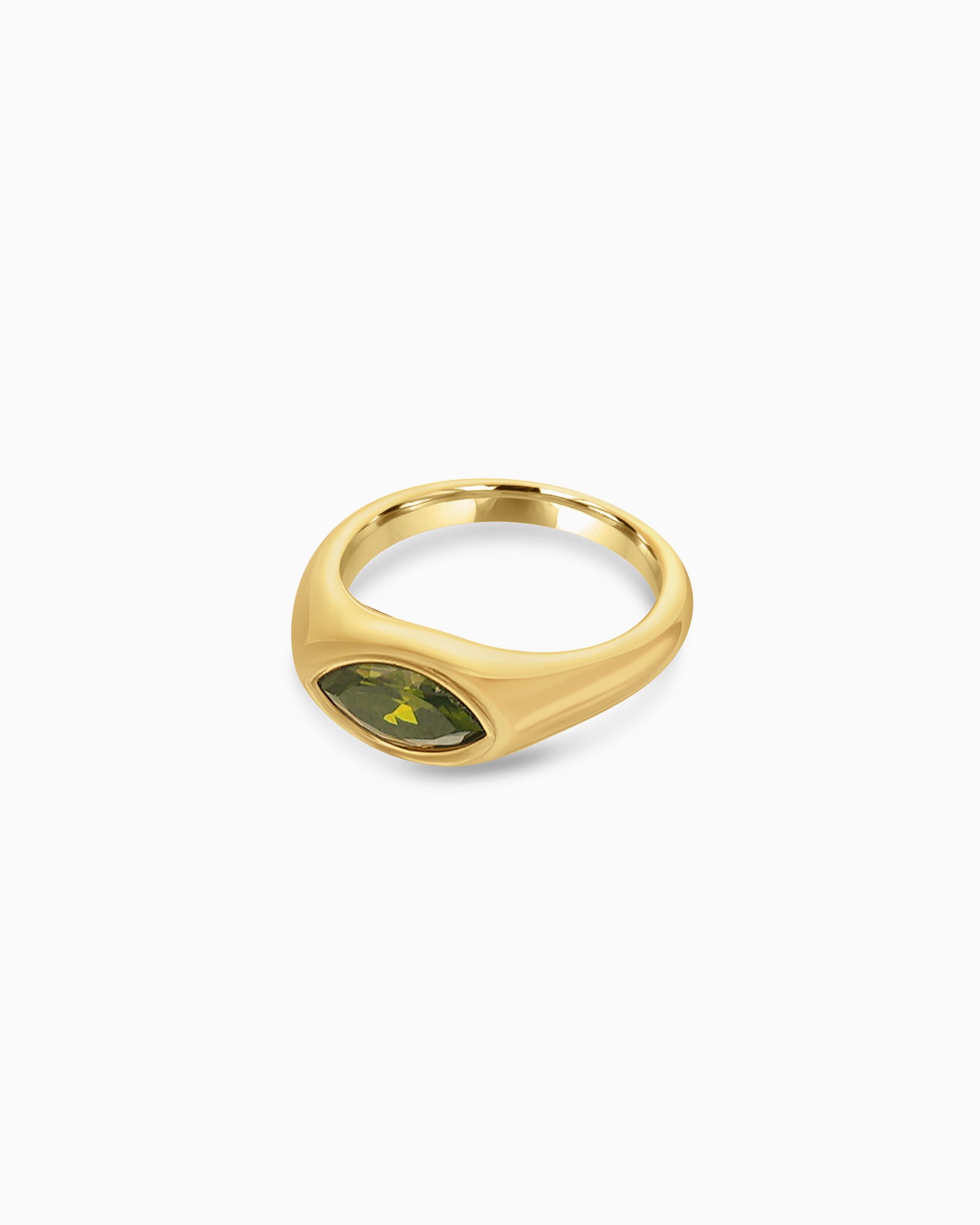 Aurora Mini Cubic Zirconia Signet Ring