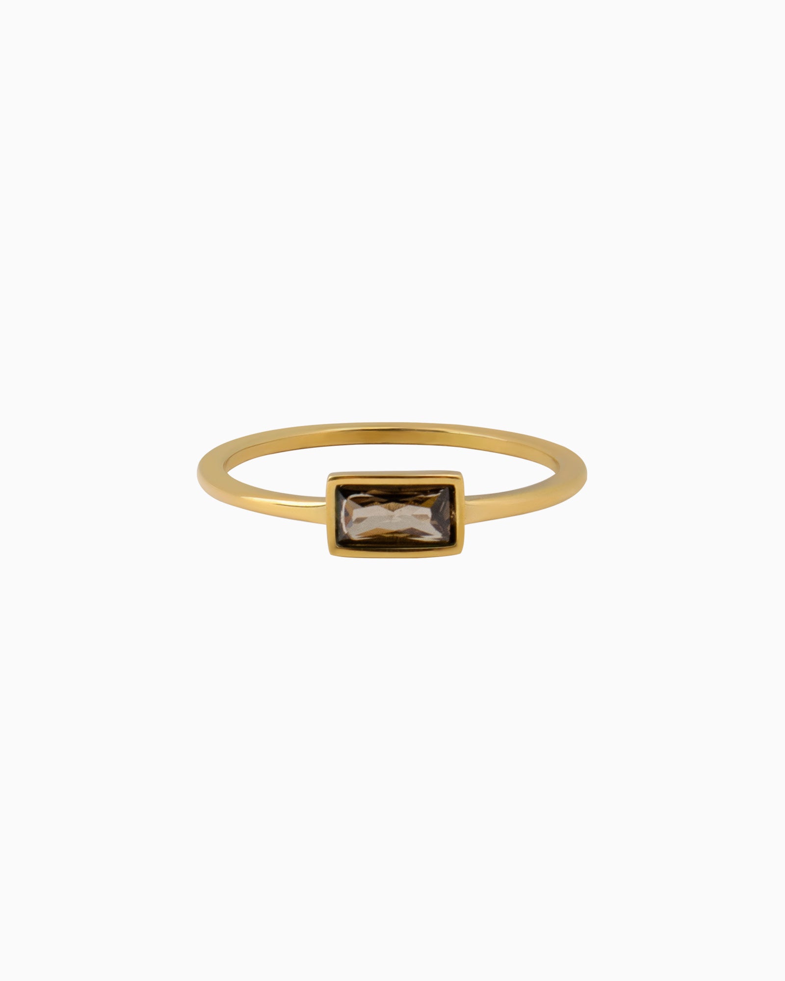 Aurora Dainty Baguette Cubic Zirconia Ring
